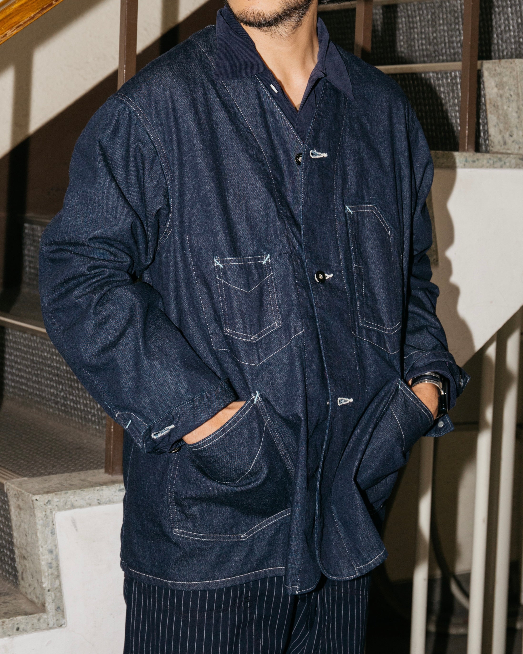 #3111DV-8DI De Luxe Railroader 2 DV : 8 oz. denim w/taffeta lining indigo