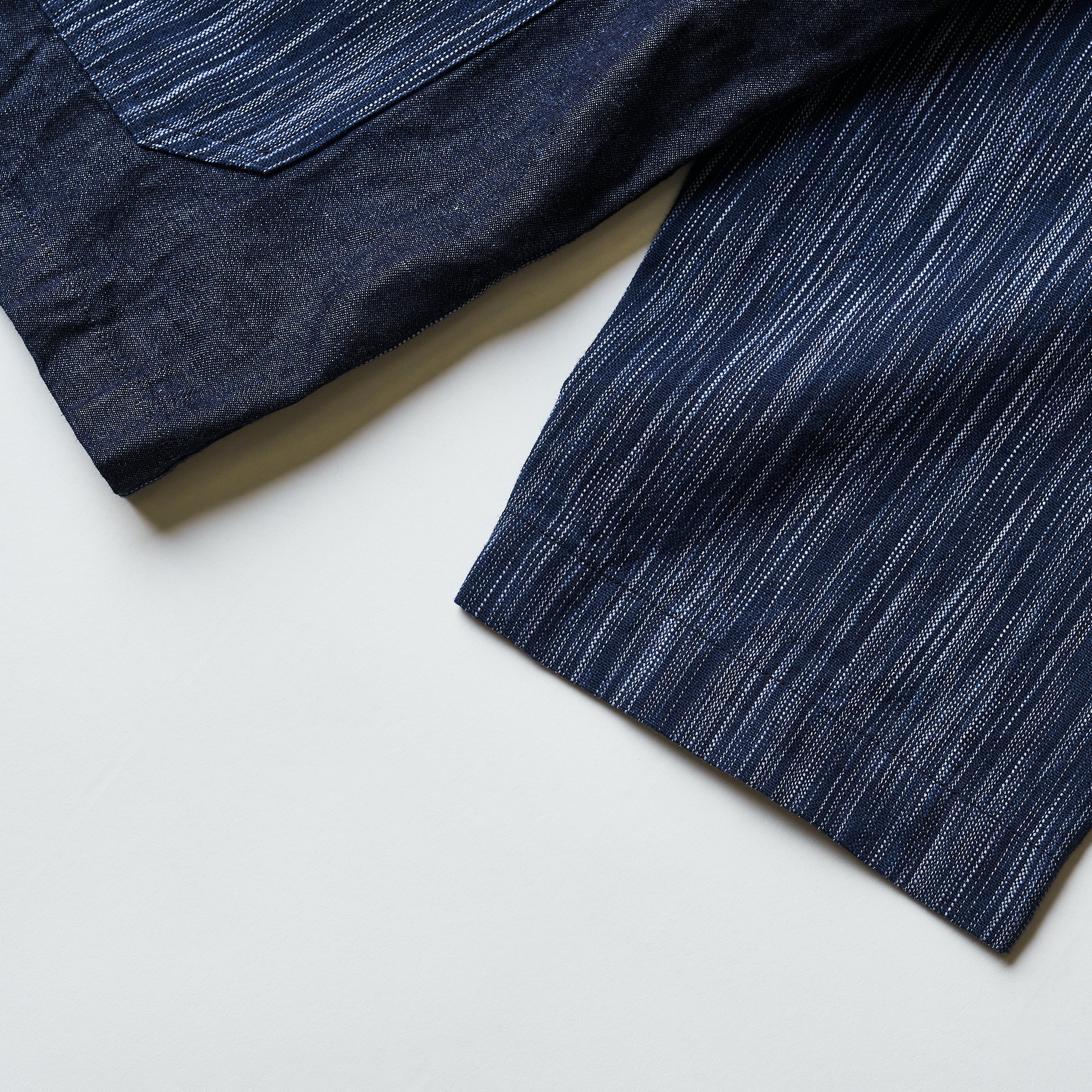 #3109-XX POST Chinois DV : denim x ikat combo indigo