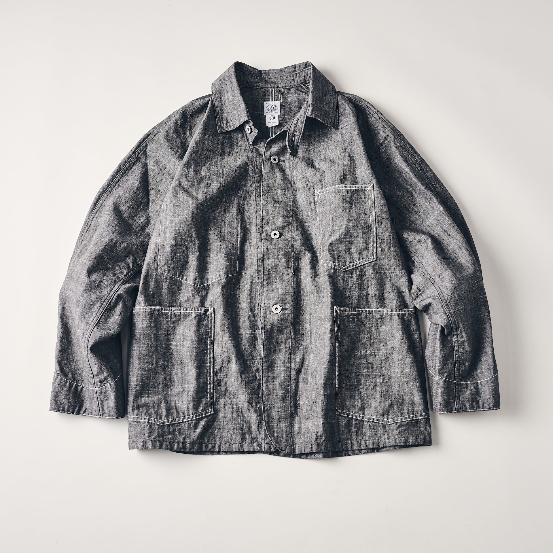 #3113-SD POST 43 : slub dungaree grey