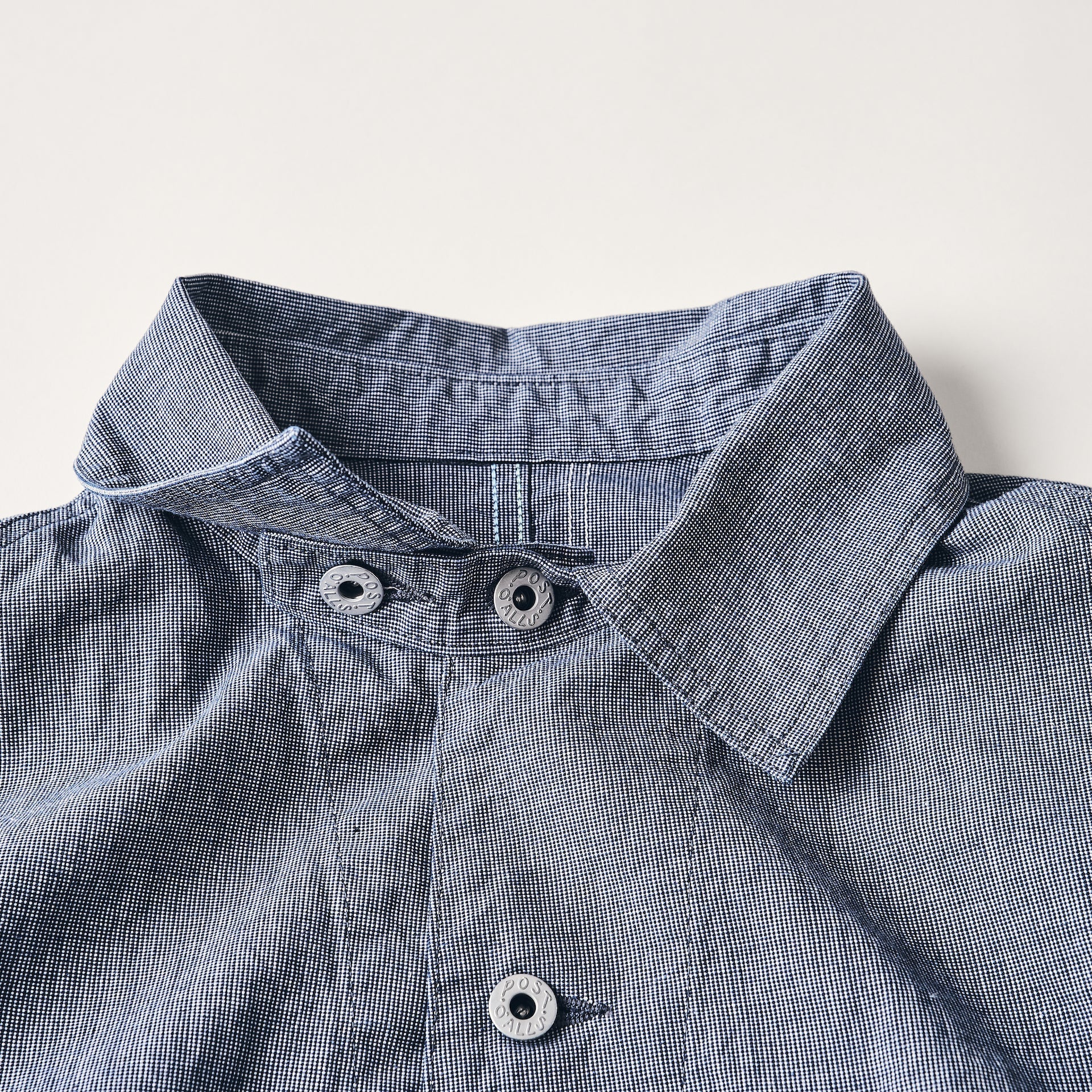 #3113-VP POST 43 : vintage pincheck indigo