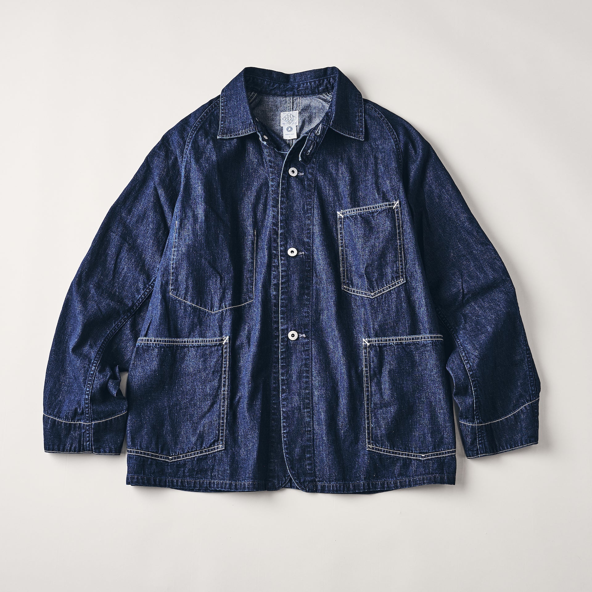 #3113-W8D POST 43 : 8 oz. vintage denim indigo (deep washed)