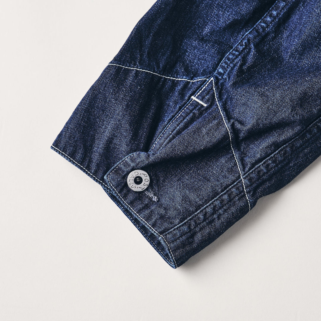 3113-W8D POST 43 : 8 oz. vintage denim indigo (deep washed