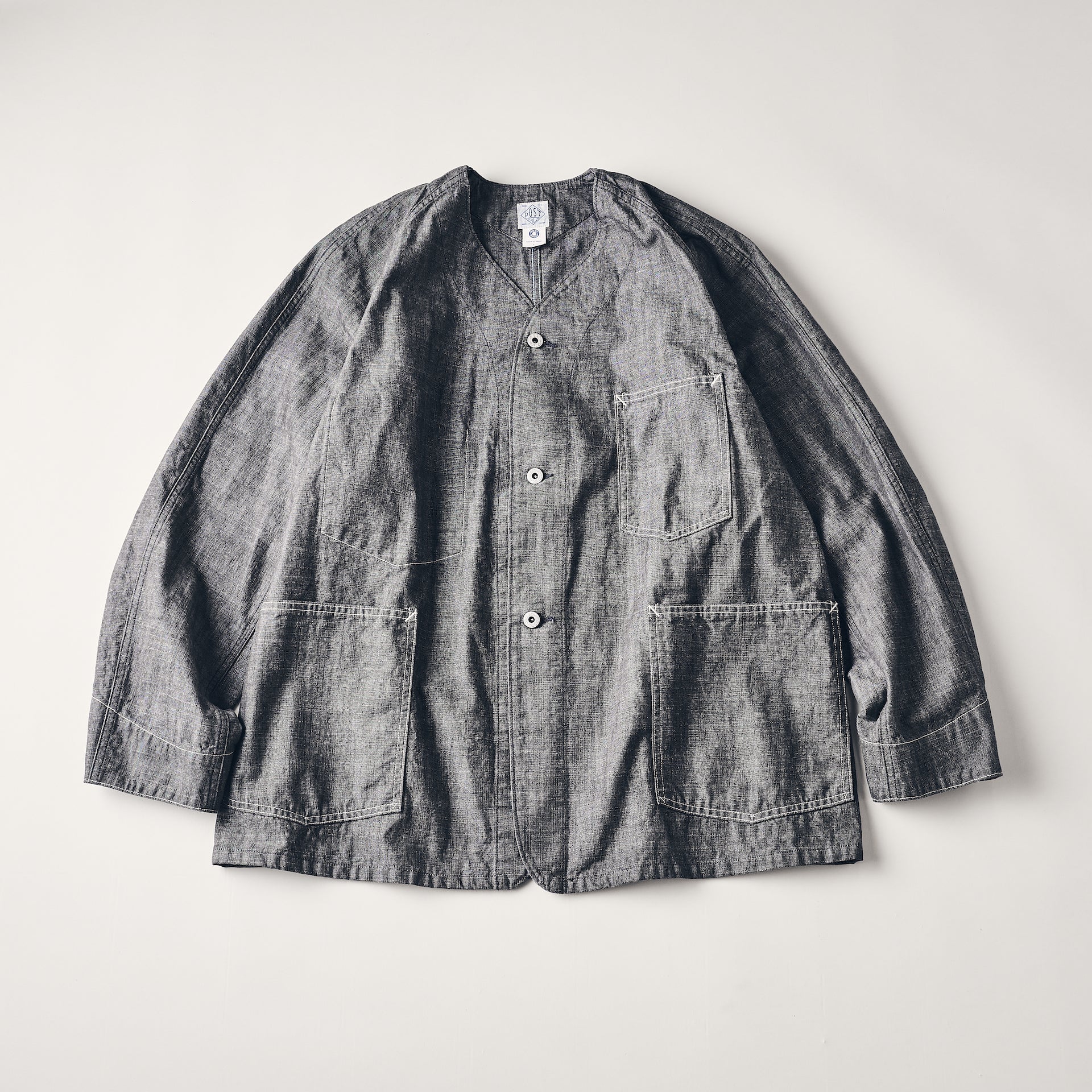 #3113DV-SD POST 43 DV : slub dungaree grey