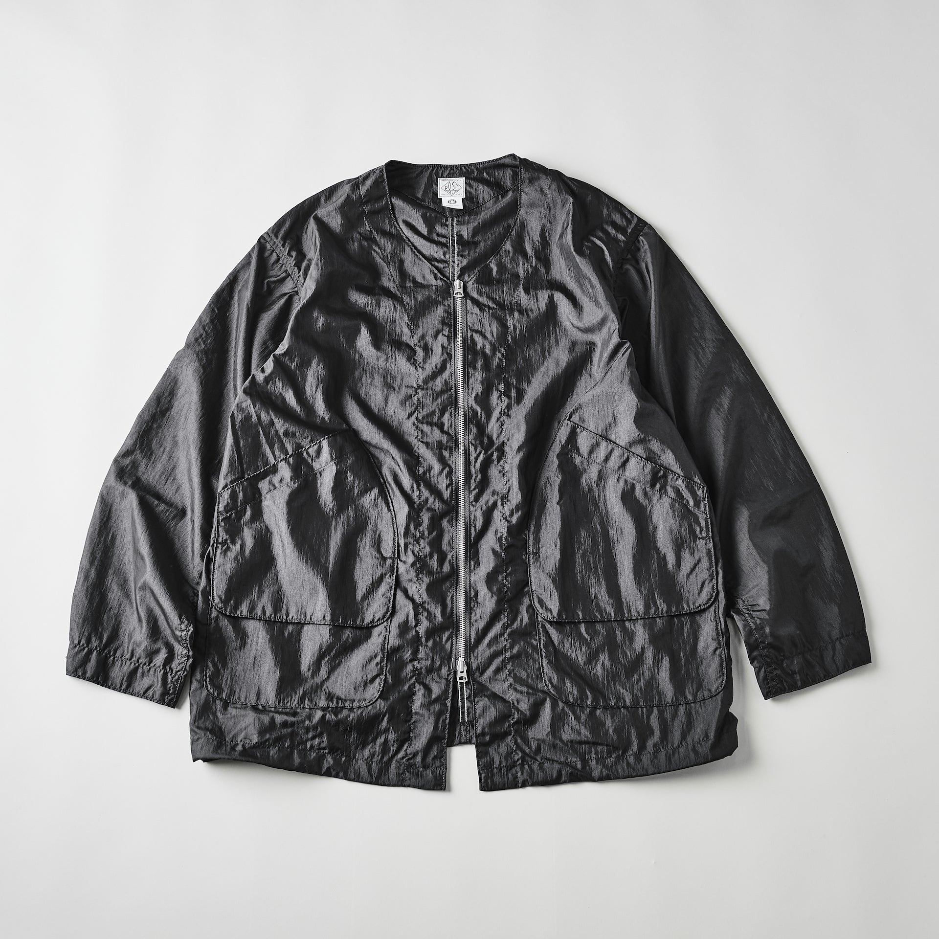 #3115-CTC DEE V : crinkle nylon taffeta charcoal