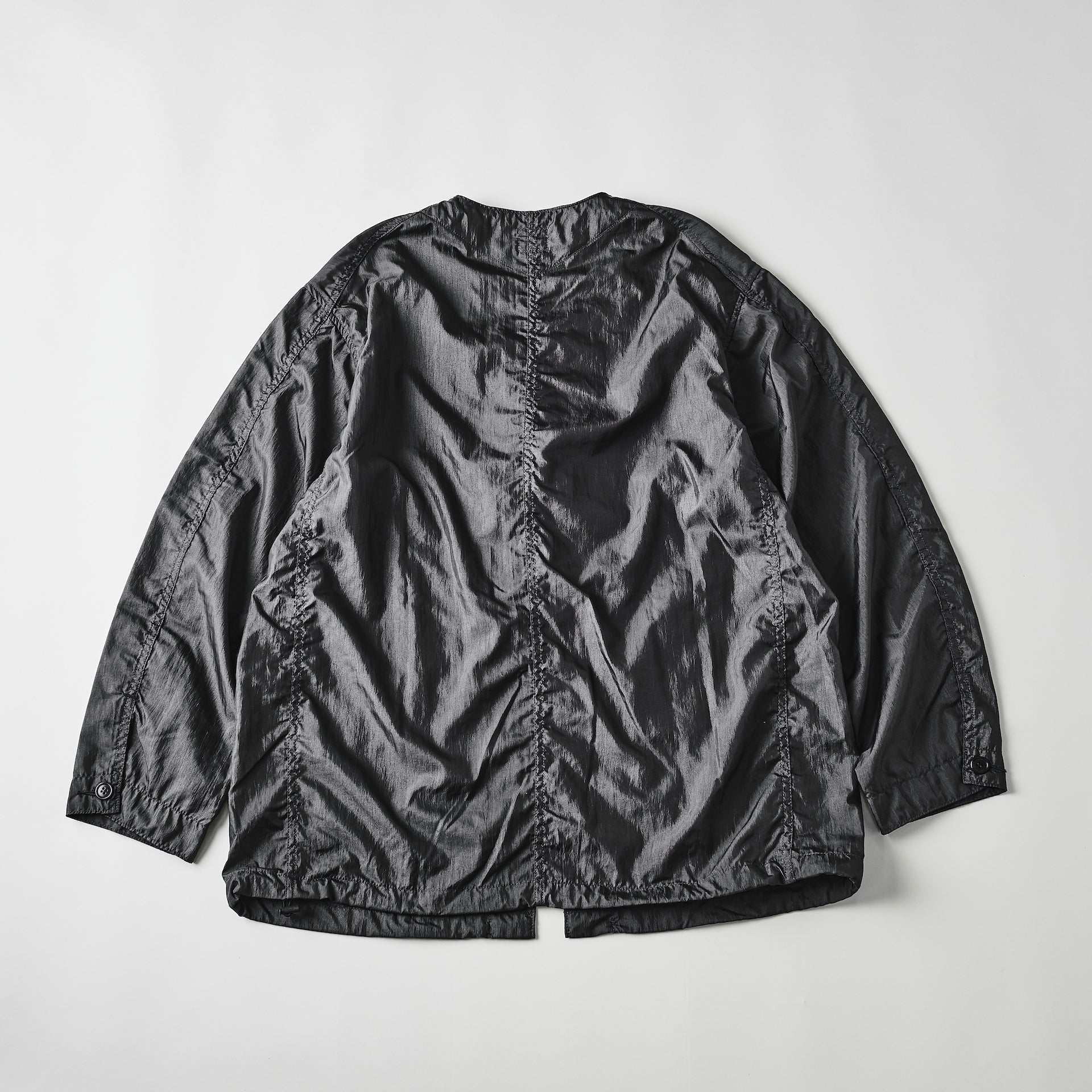 #3115-CTC DEE V : crinkle nylon taffeta charcoal