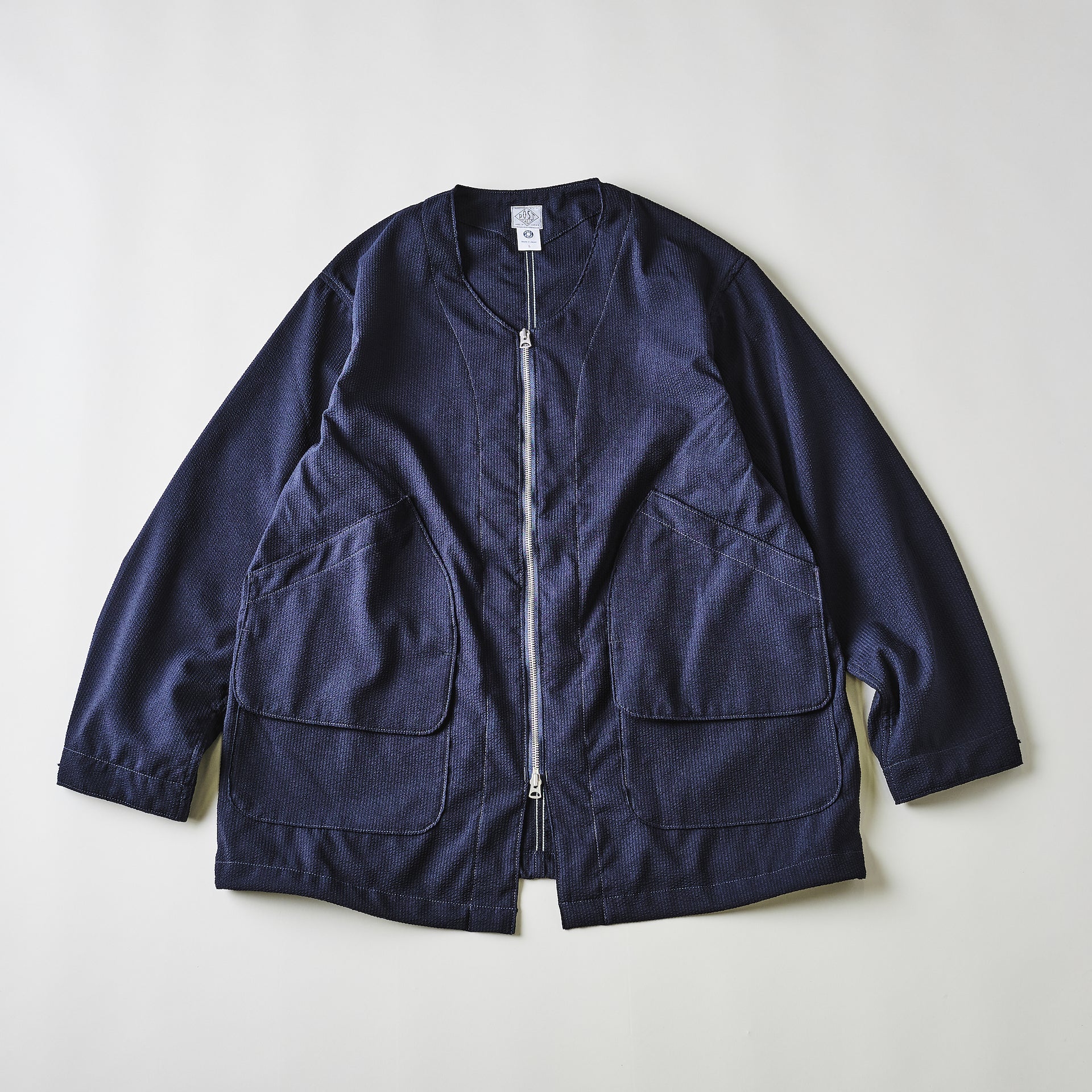 #3115-PSN DEE V : poly seersucker navy