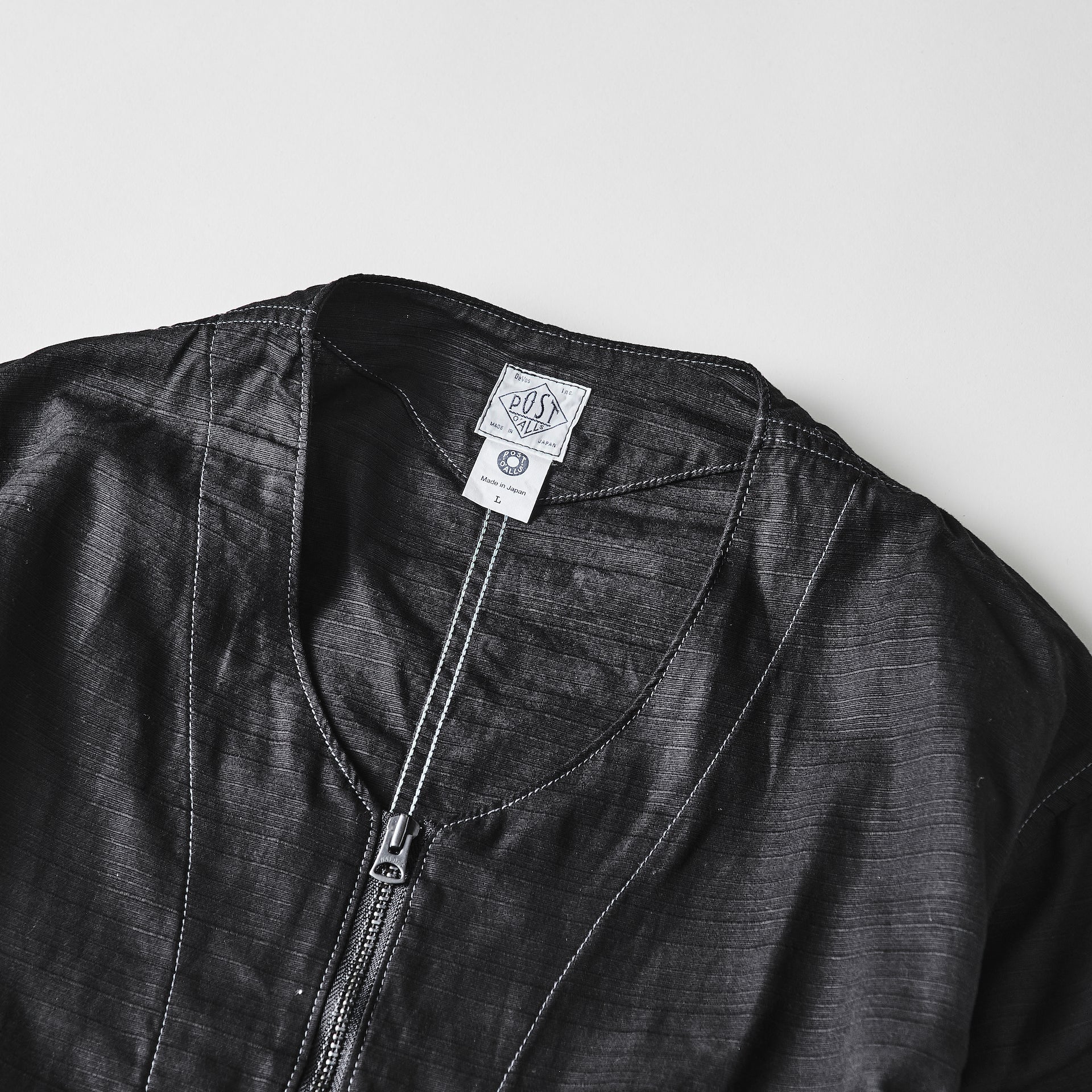 #3115-RBL DEE V : ribby twill black