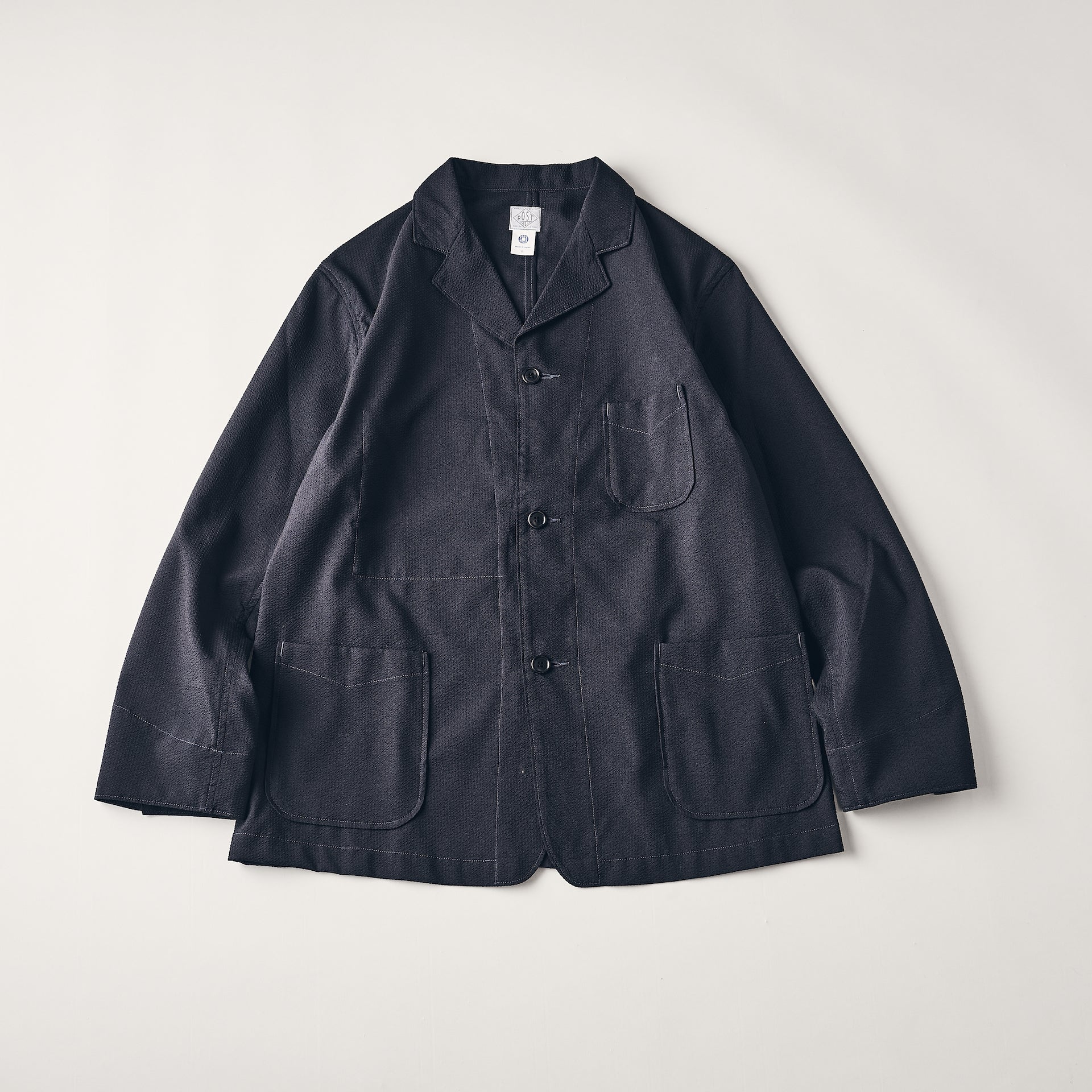 #3116-PSB OK Rider 4 : poly seersucker black
