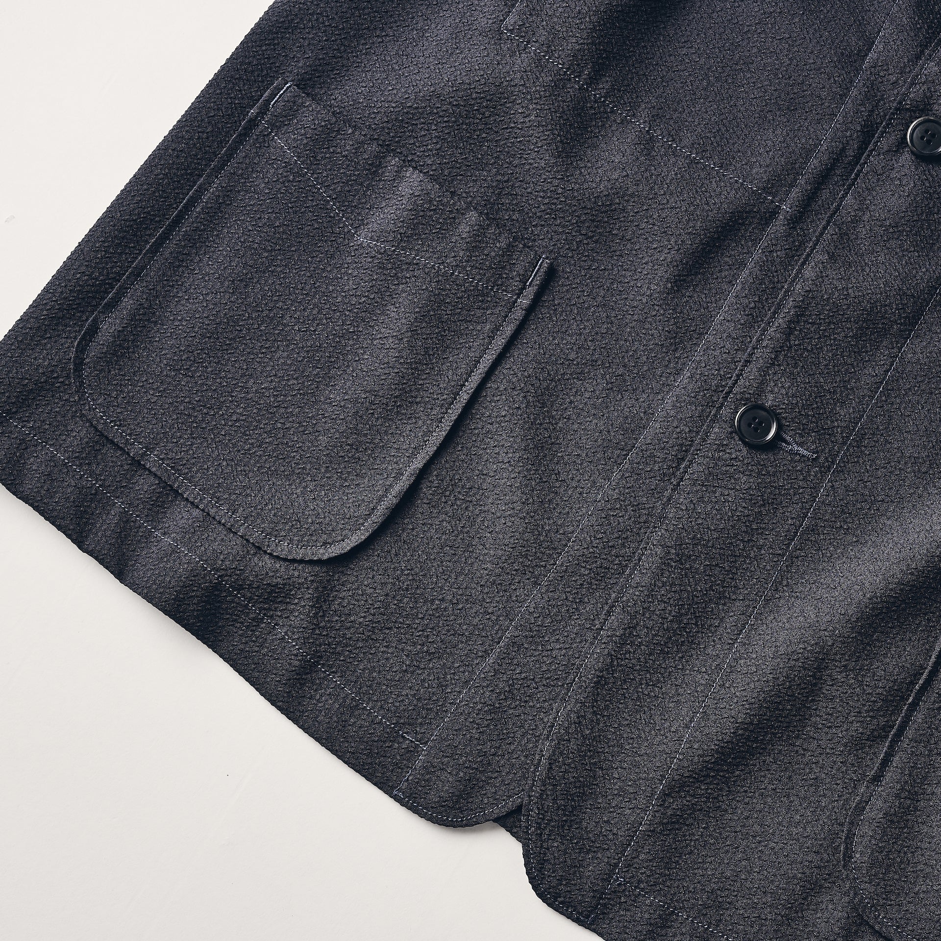 #3116-PSB OK Rider 4 : poly seersucker black