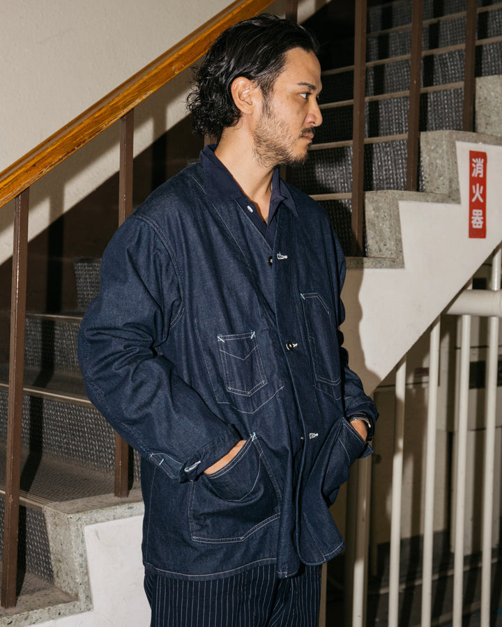 美品　De Luxe　Railroader 2　8oz Denim POST O'ALLS / 3111 / DE LUXE RAILROADER 2 / 8oz denim w