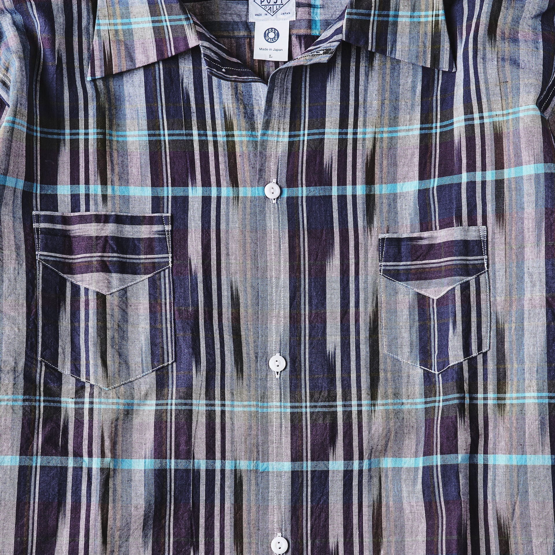 #3211-IMN NEUTRA 3 : ikat madras navy