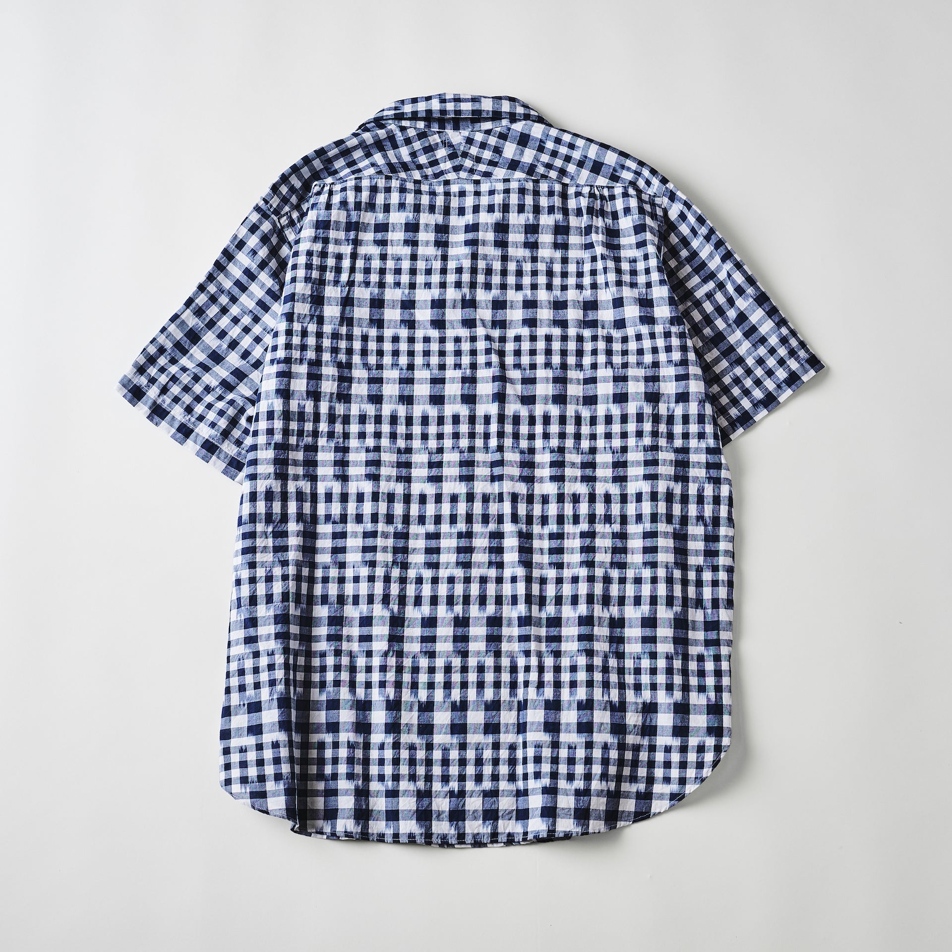 #3211S-ICN1 NEUTRA 3 S/S : ikat check navy