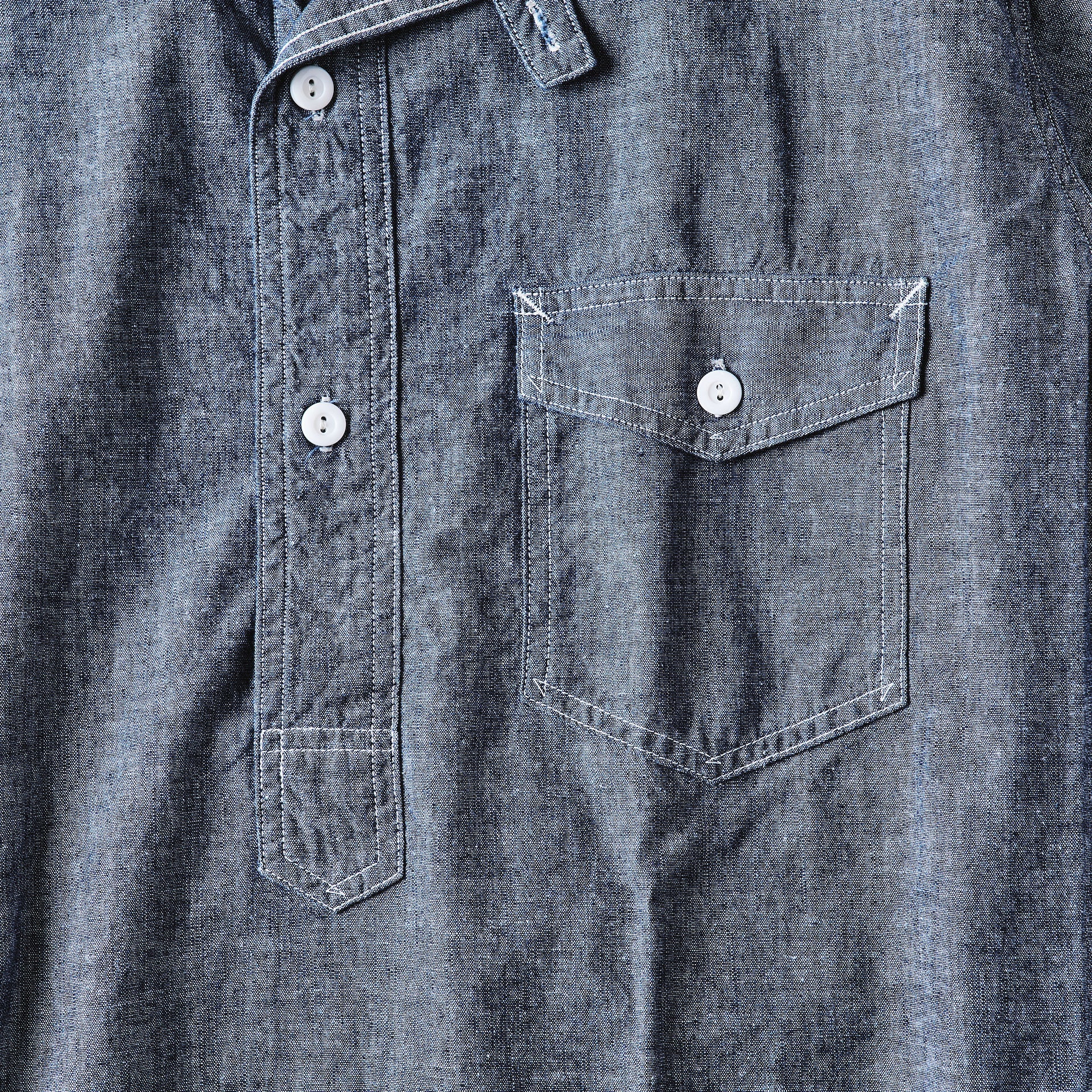 #3213S-CC NAVY CUT S/S : classic chambray indigo