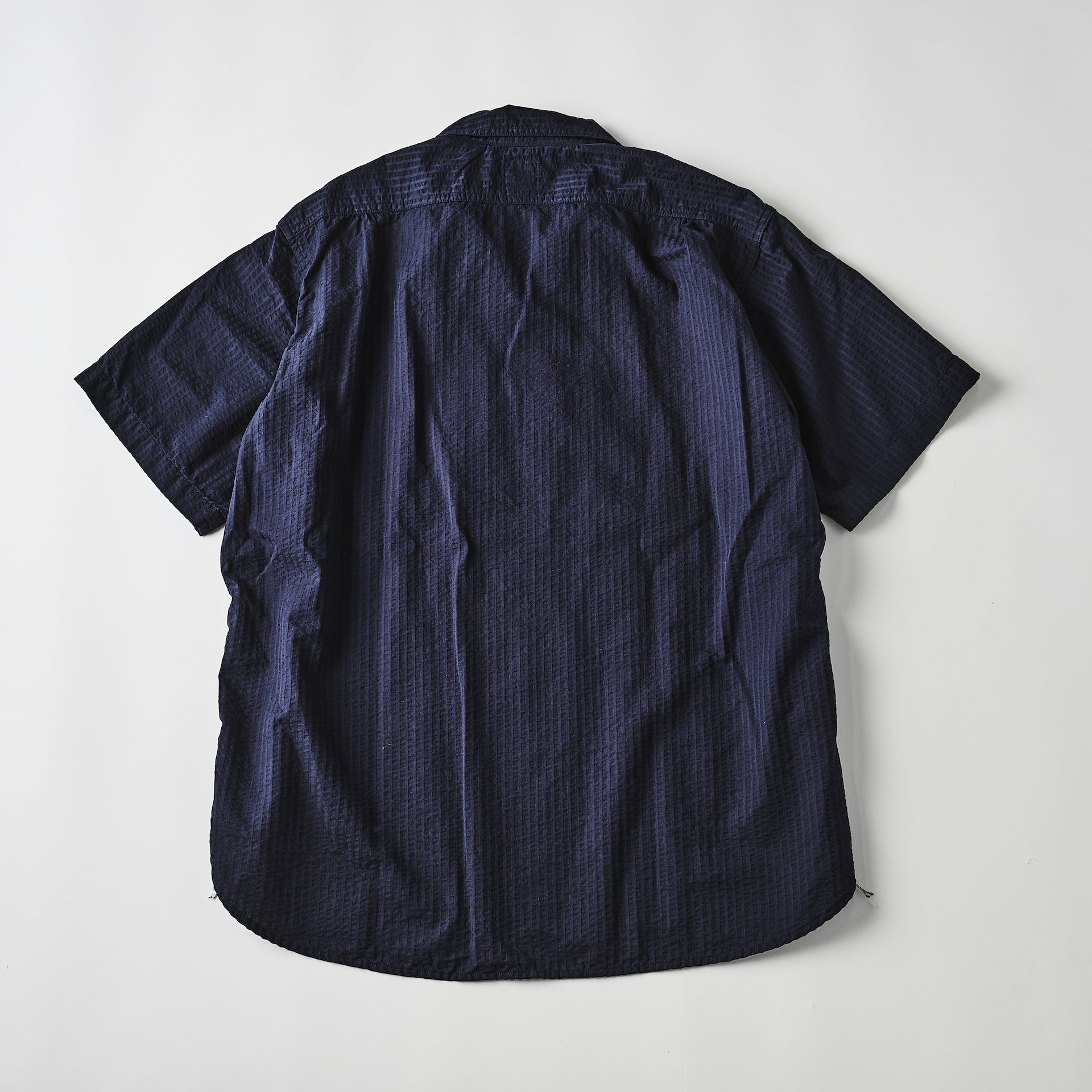 #3213S-SN NAVY CUT S/S : seersucker navy