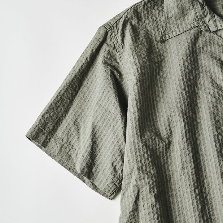 POST OʼALLS／NAVY CUT S/S（23SS） 3213S-SO NAVY CUT S/S : seersucker olive – POST OʼALLS
