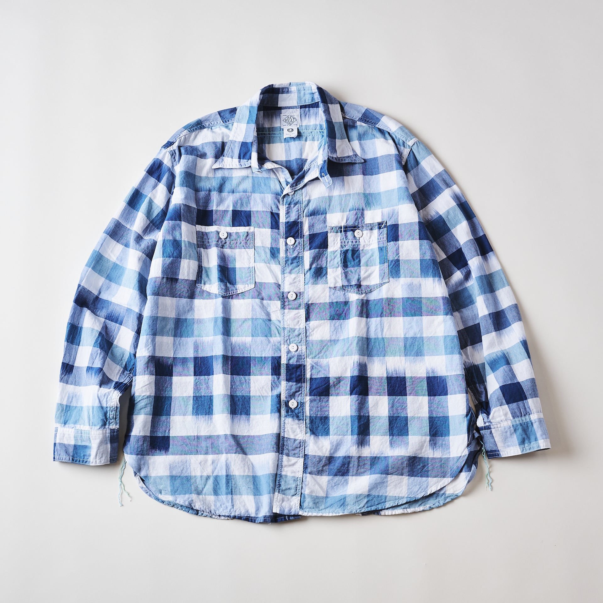#3217-ICB St.Louis : ikat check blue