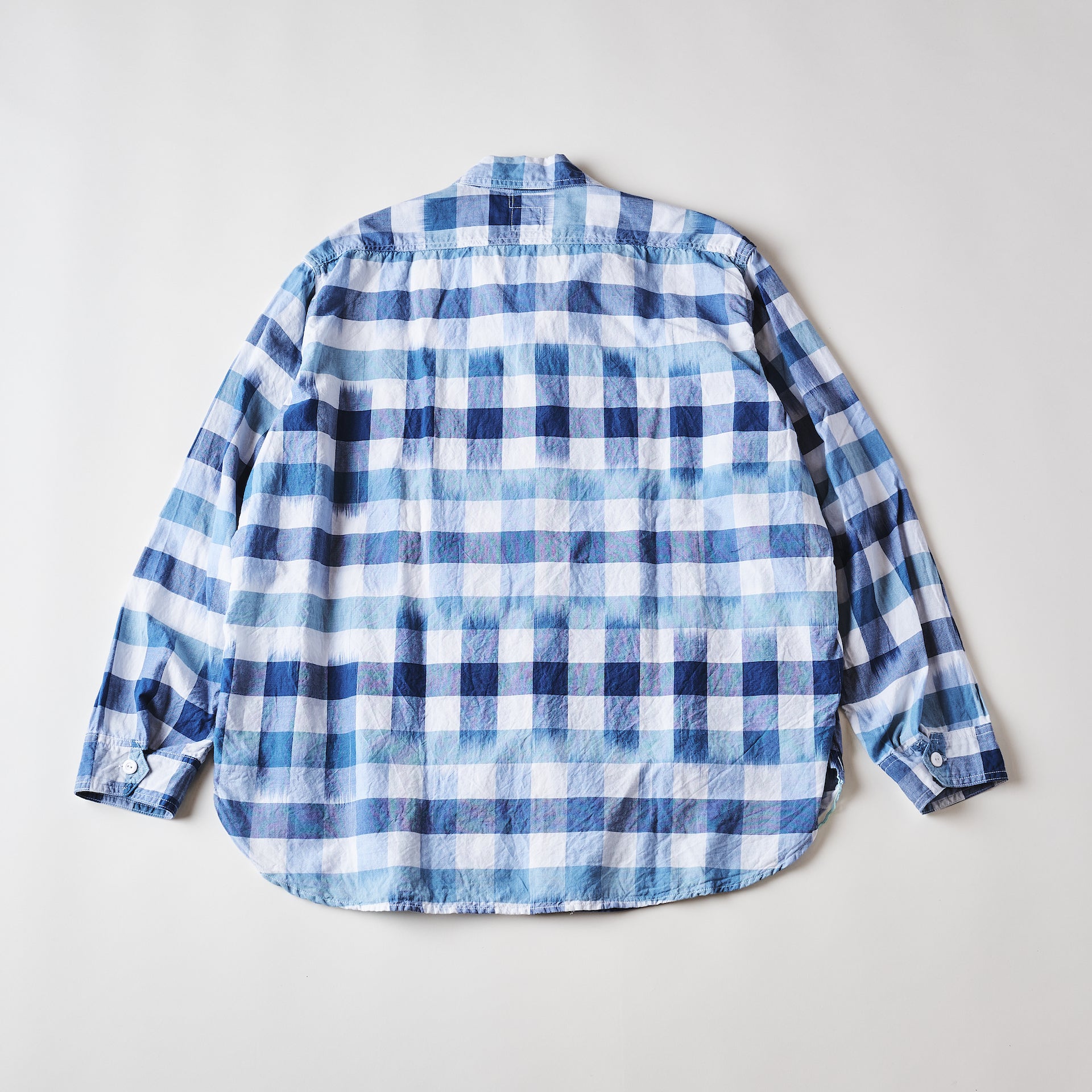 #3217-ICB St.Louis : ikat check blue