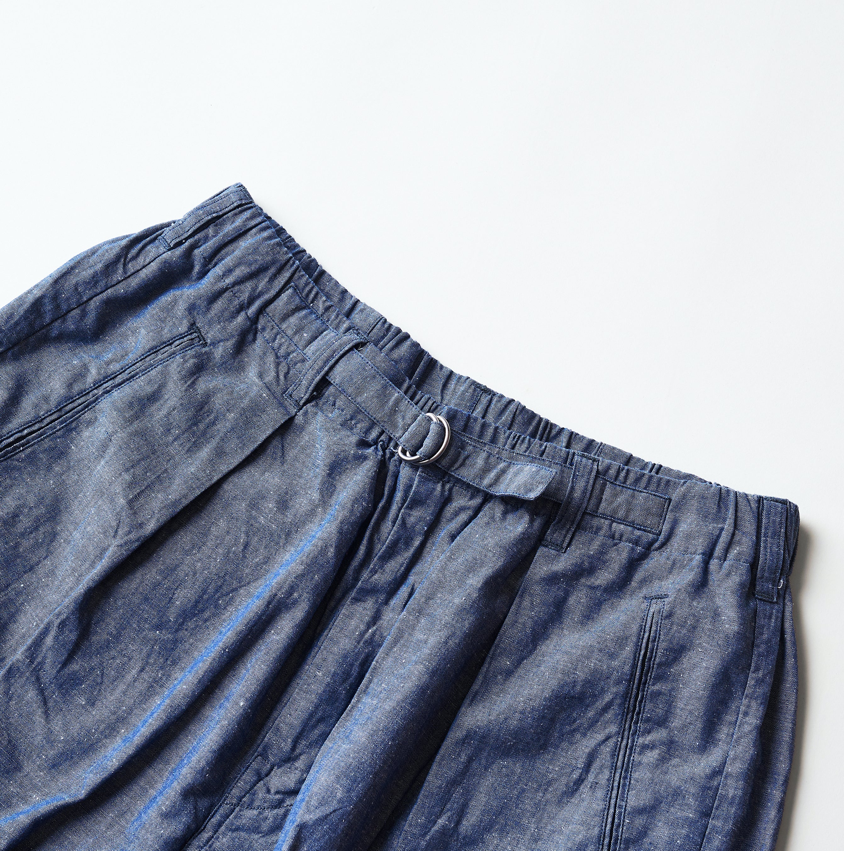 #3309S-CLI EZ Lax 2 Shorts : cotton / linen indigo#