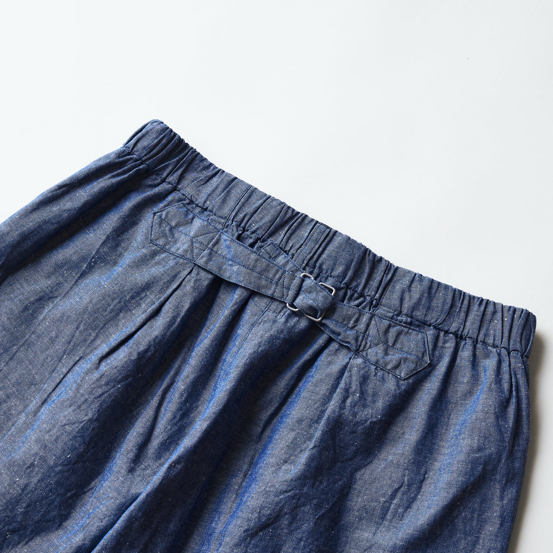 3309S-CLI E-Z Lax 2 Shorts : cotton / linen indigo# – POST