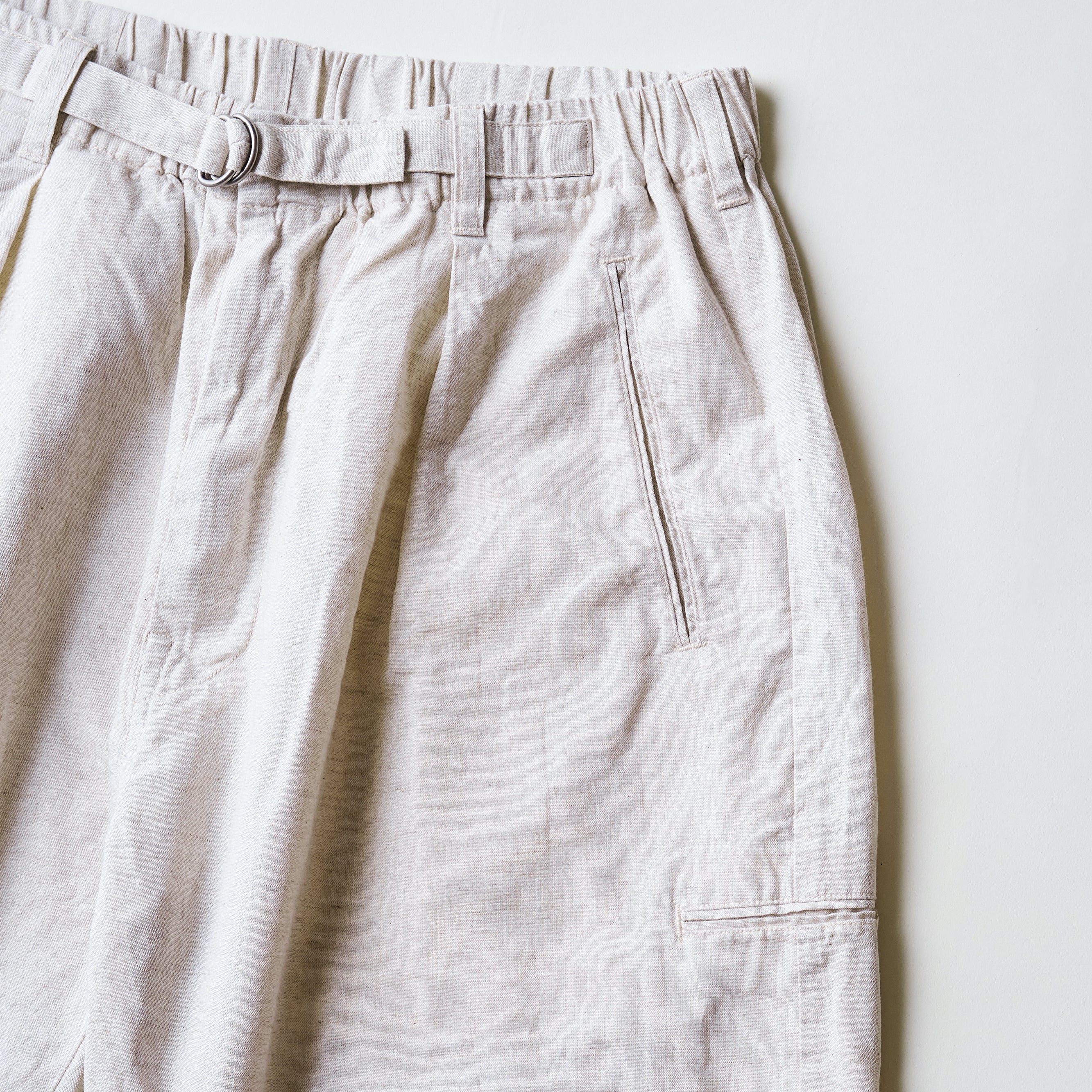 #3309S-CLN EZ Lax 2 Shorts : cotton / linen natural