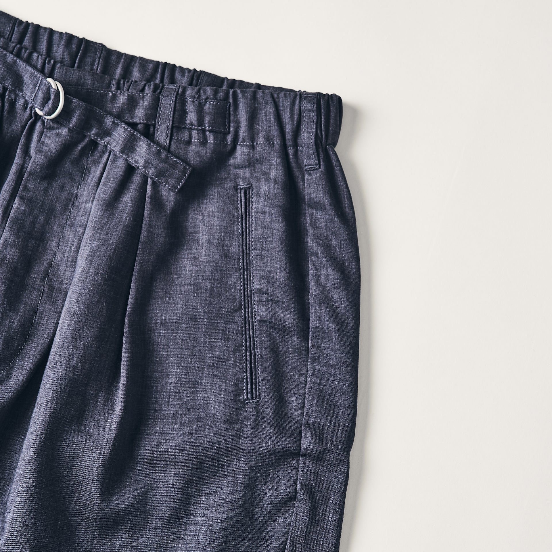 #3315S-PLH E-Z Lax 4 Shorts : poly/linen heather grey