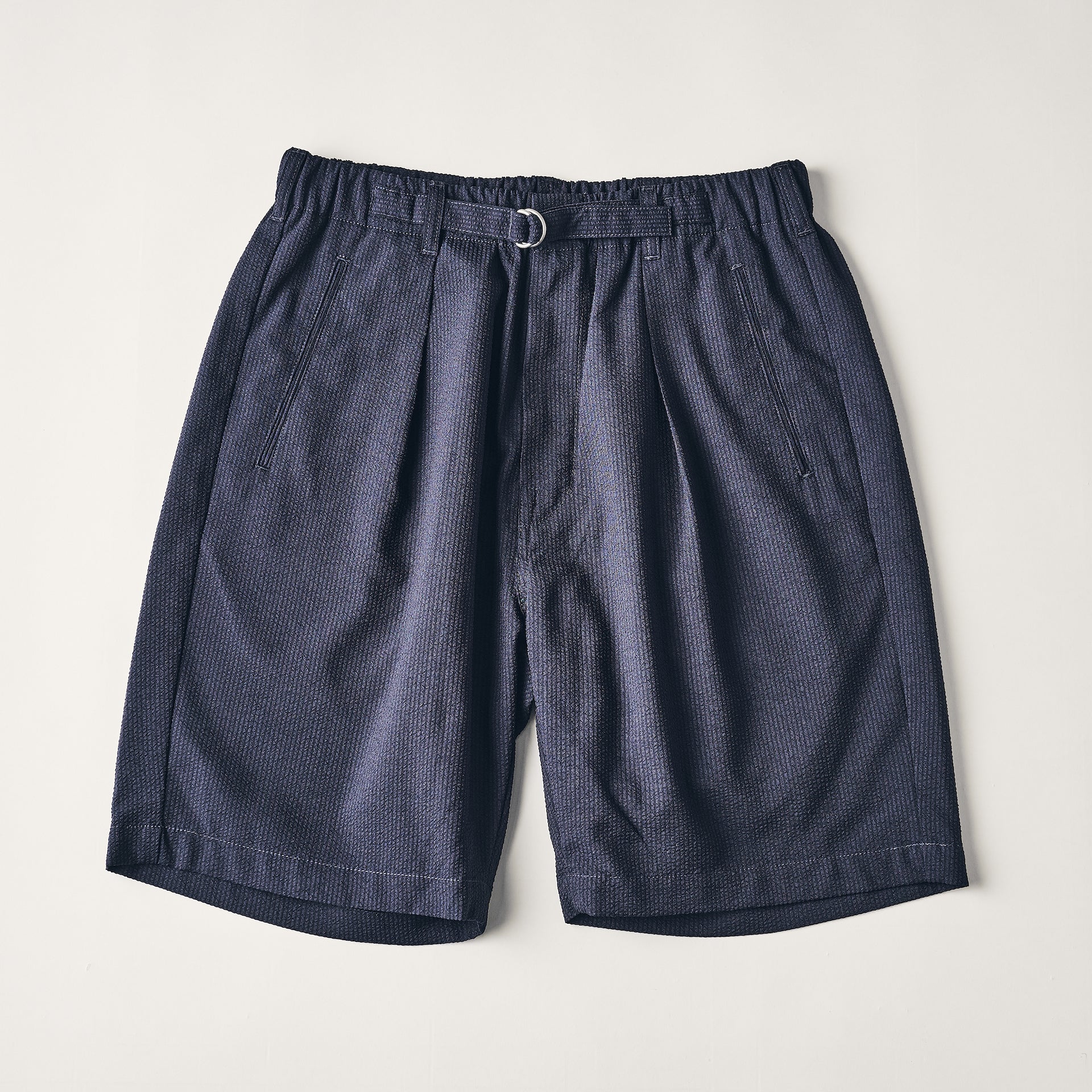 #3315S-PSN E-Z Lax 4 Shorts : poly seersucker navy