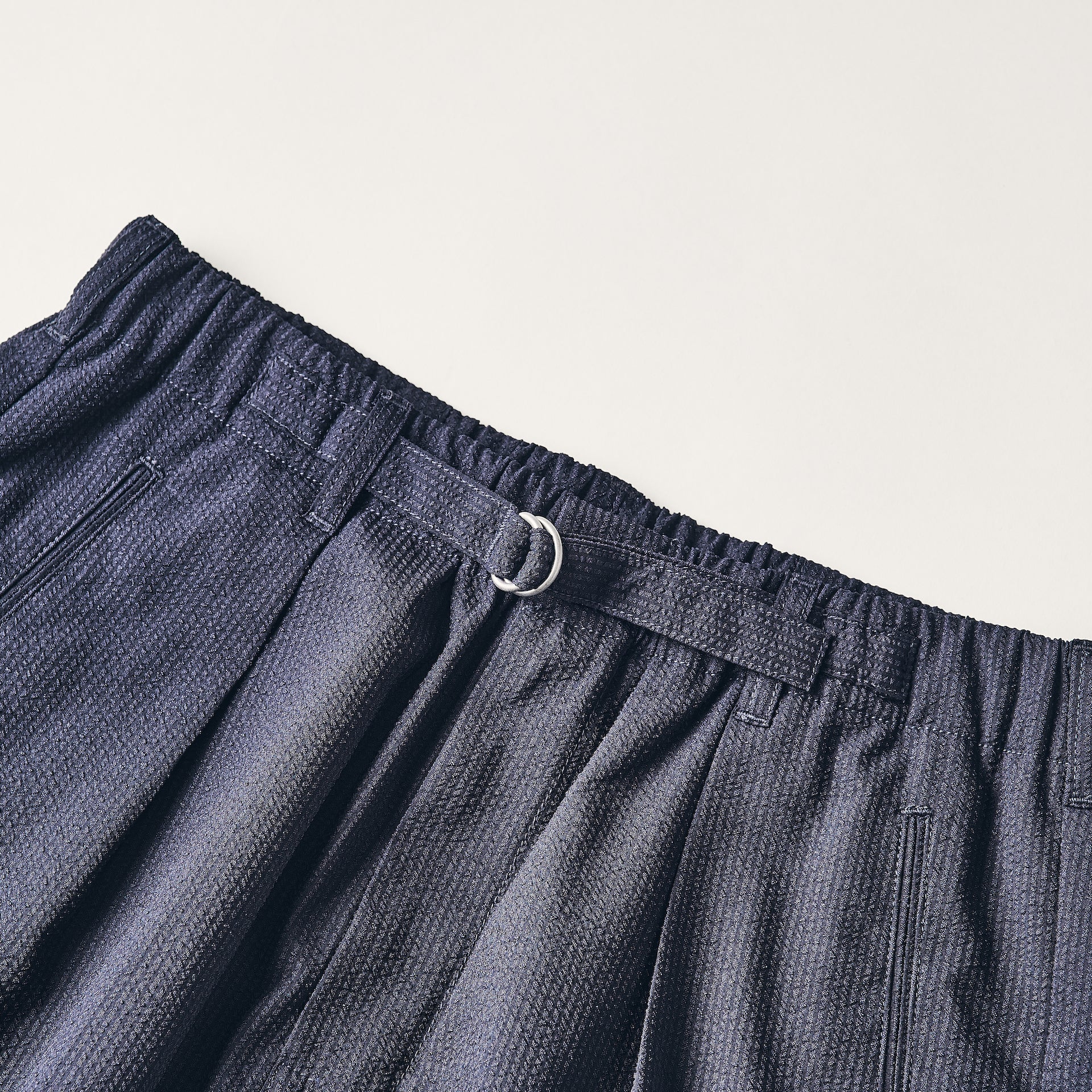 #3315S-PSN E-Z Lax 4 Shorts : poly seersucker navy