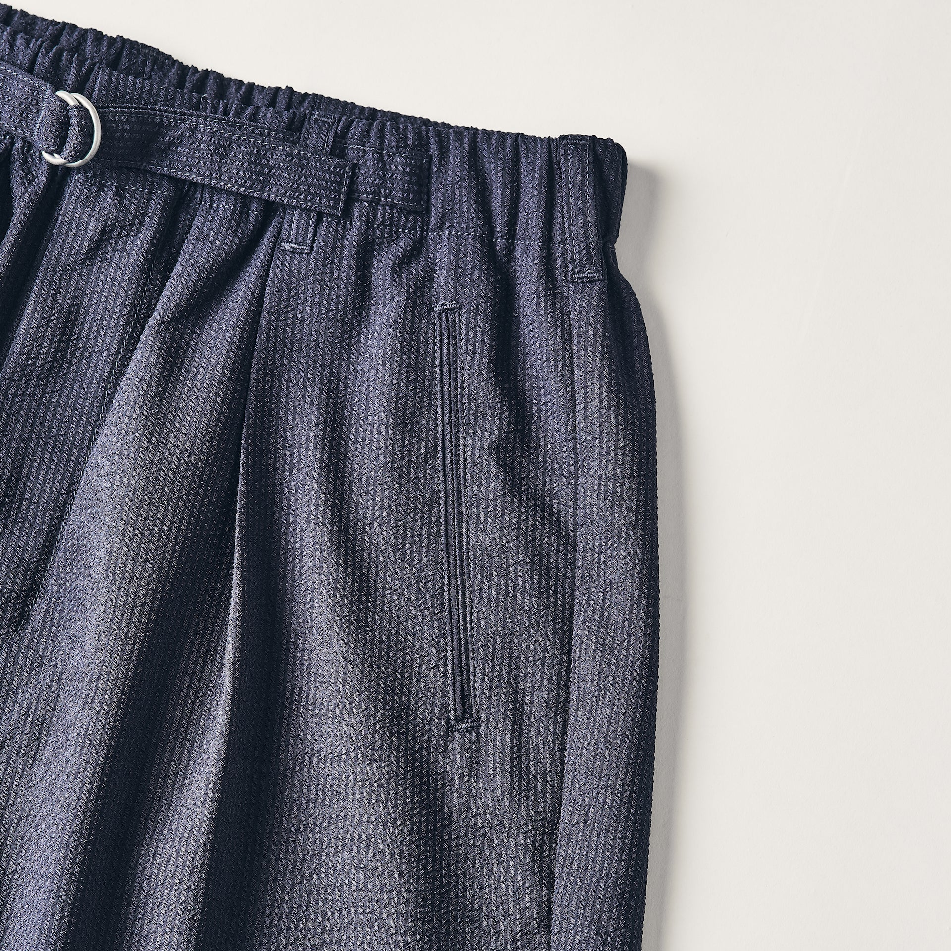 #3315S-PSN E-Z Lax 4 Shorts : poly seersucker navy