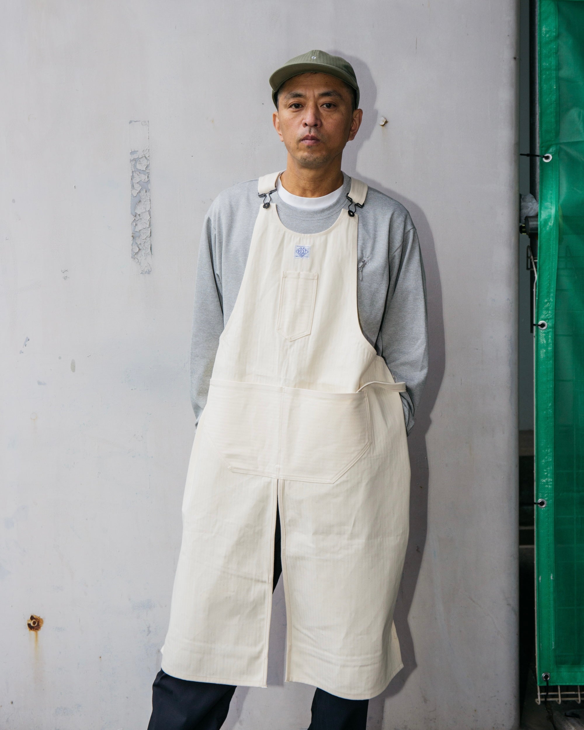 #3801-HBTN POST Apron #1 : cotton HBT natural 