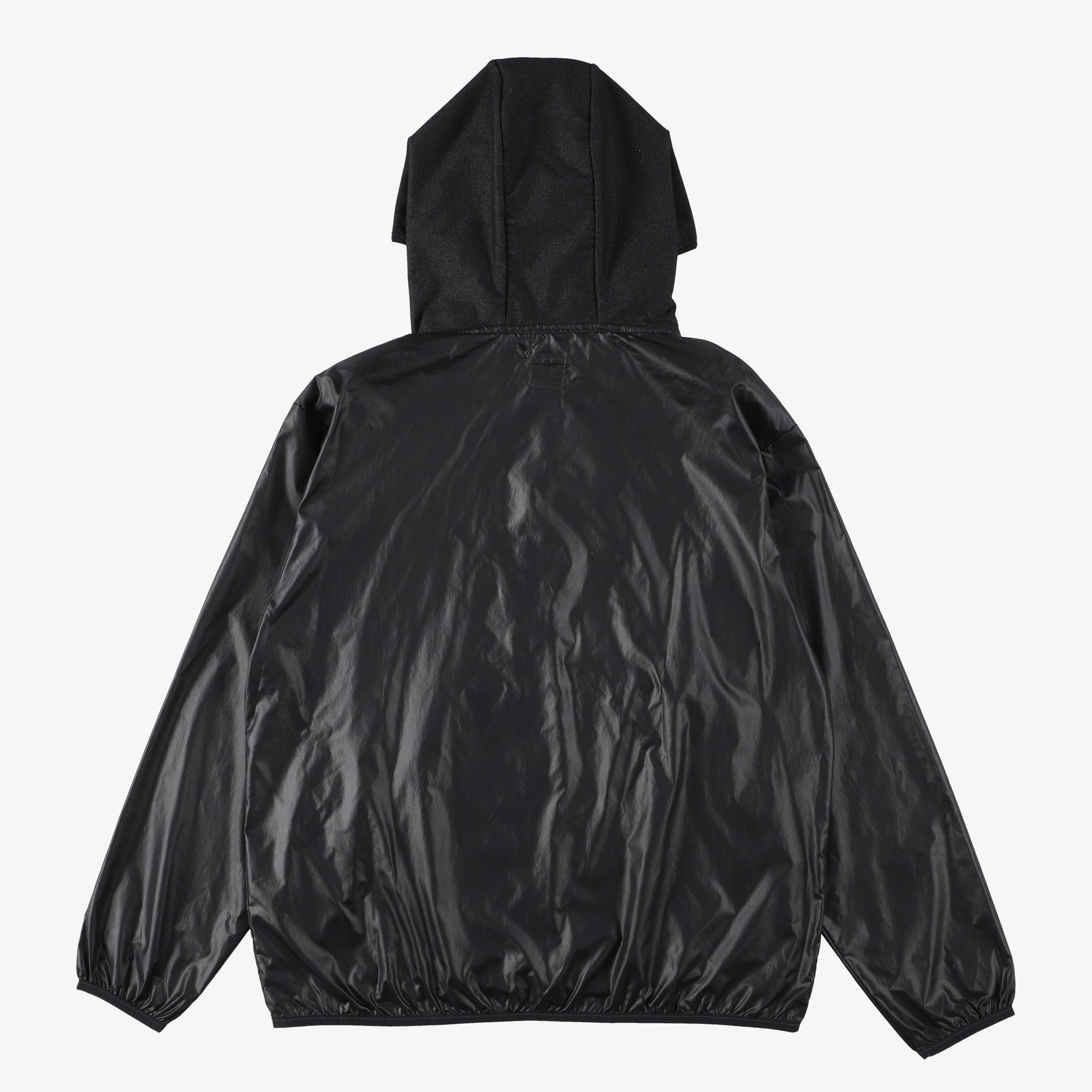 #3601-CB E-Z Hoodie : nylon taffeta x mid weight jersey black
