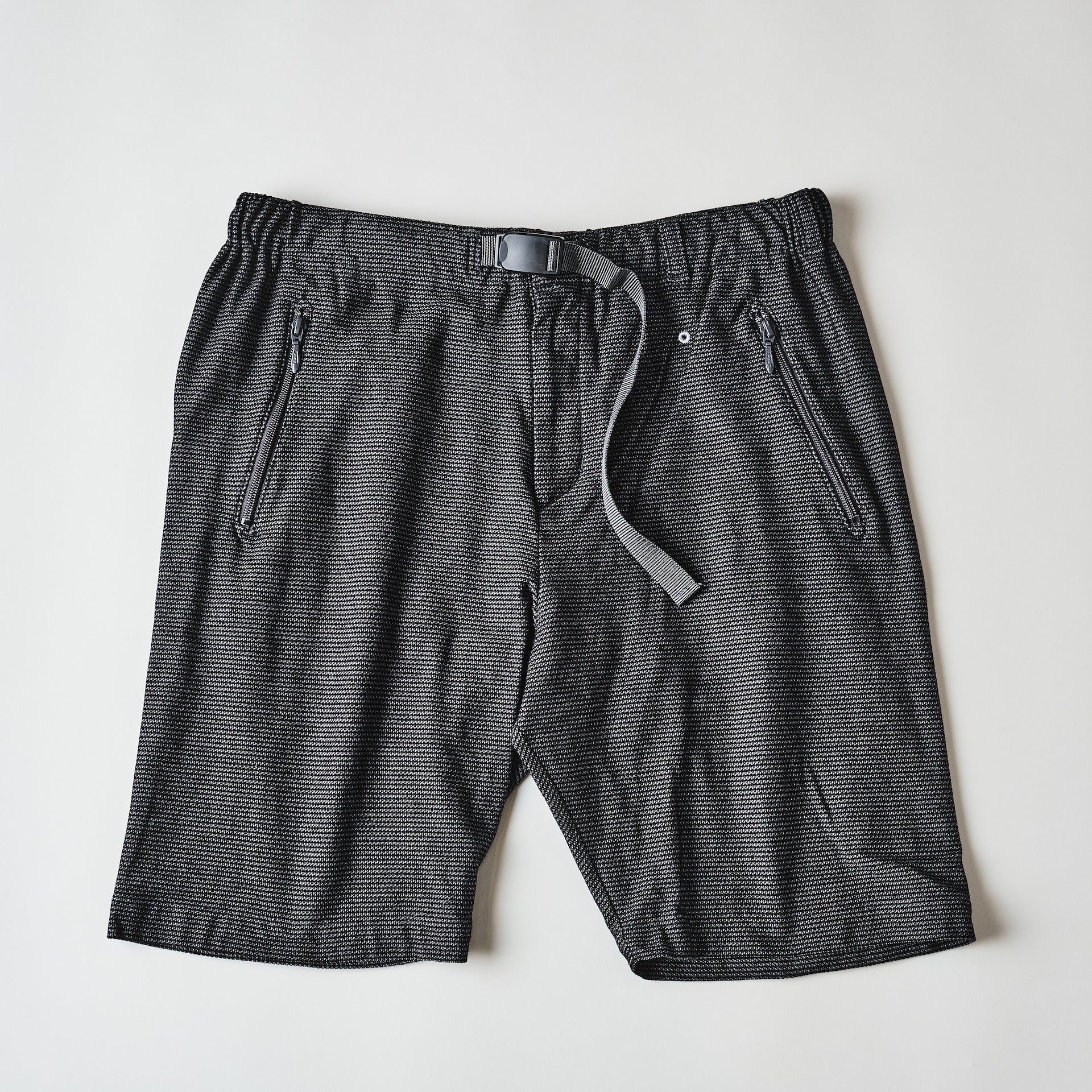 #3604-GBP E-Z Shorts : honeycomb pique grey border
