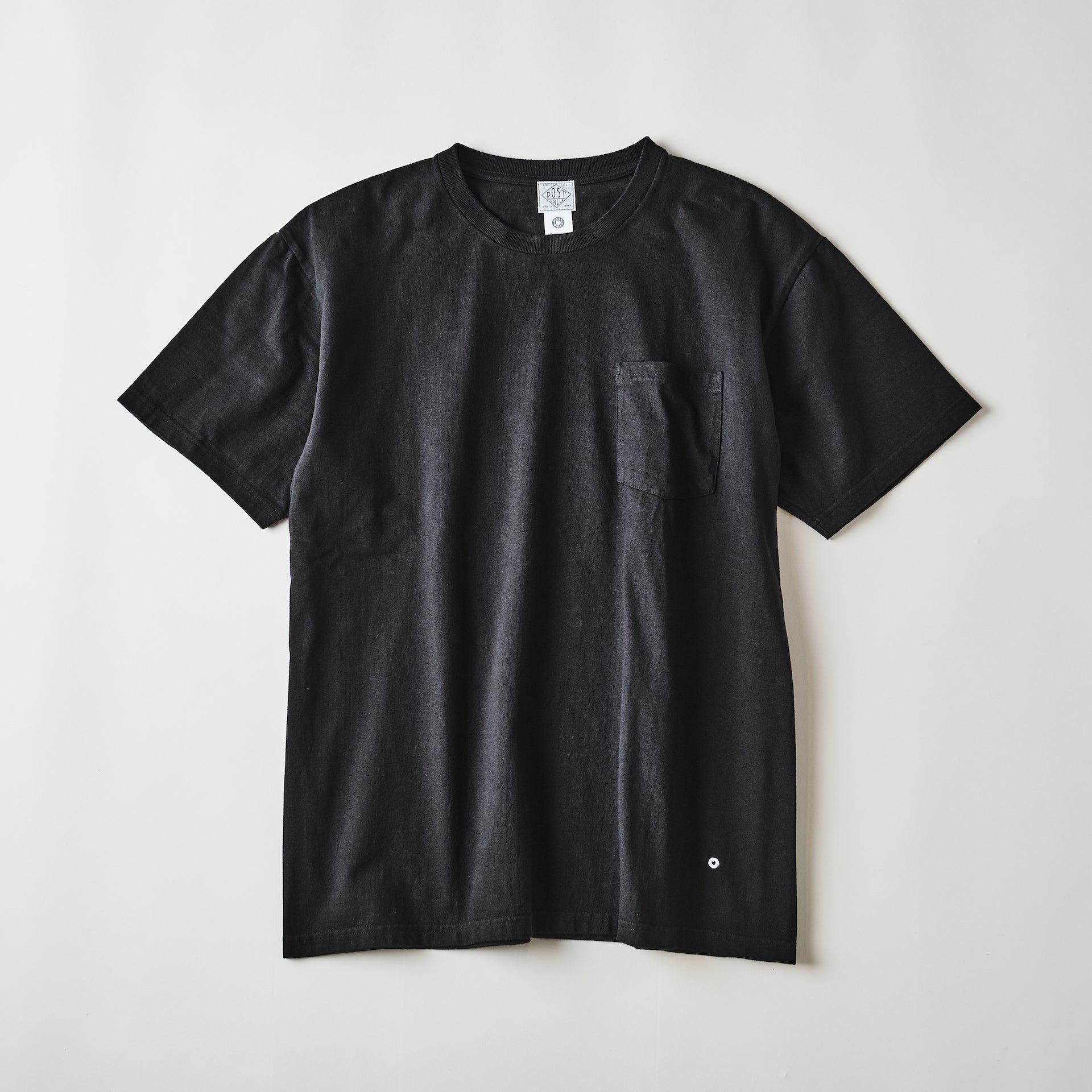 #3614-BLA Crew Pocket Tee : heavyweight jersey black