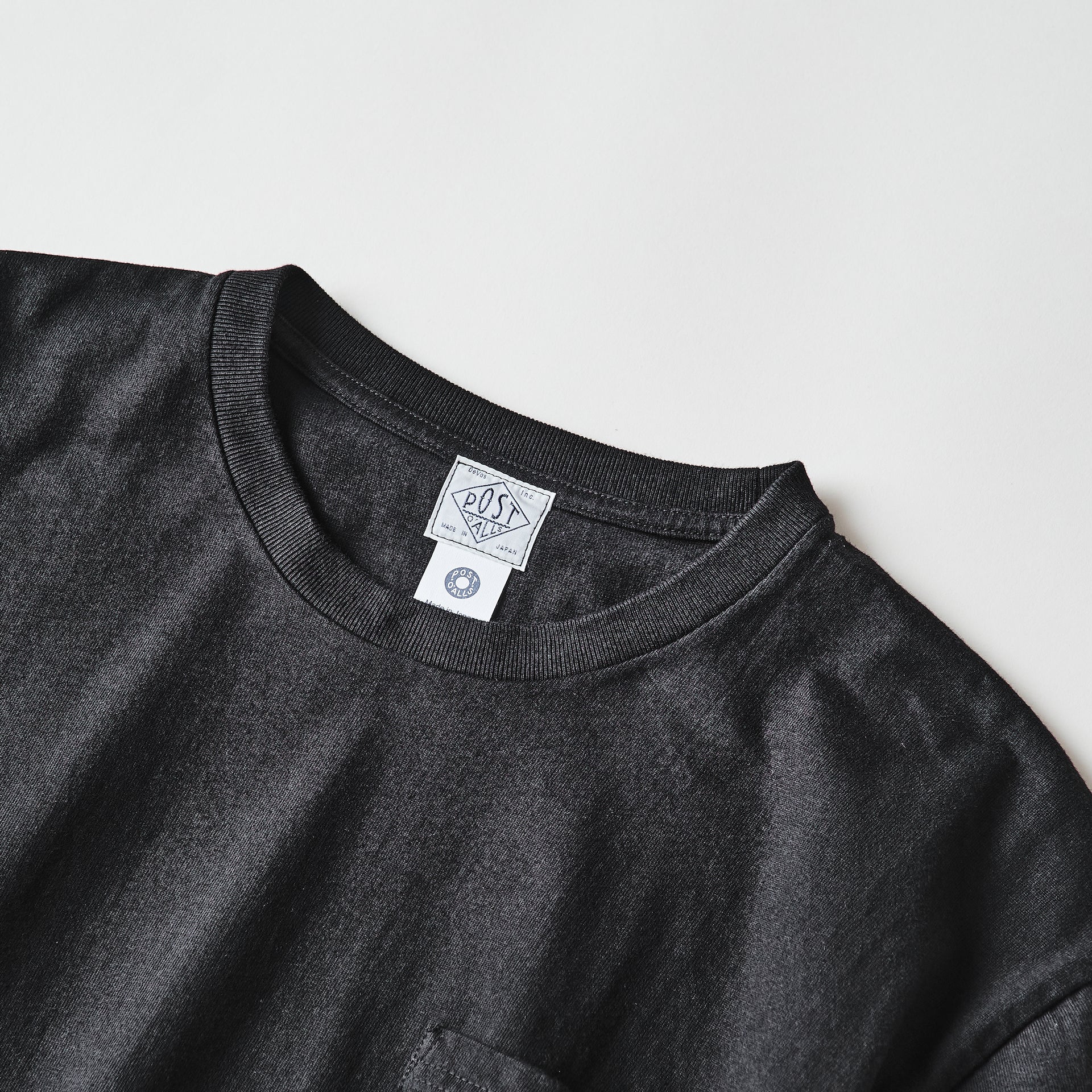 #3614-BLA Crew Pocket Tee : heavyweight jersey black