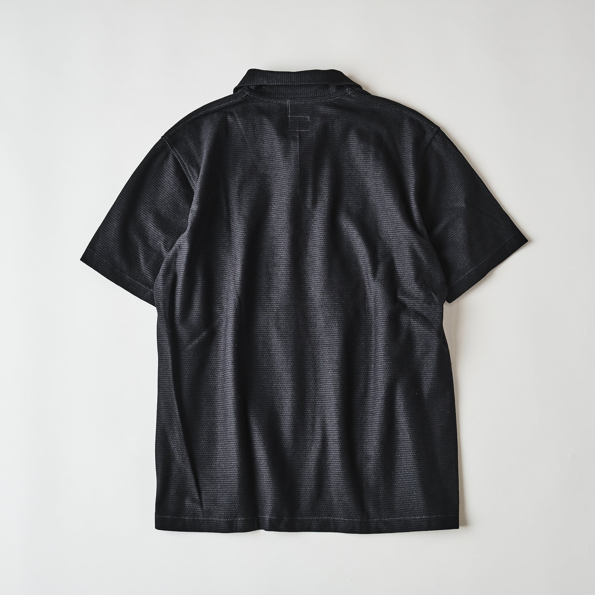 #3619-CMP POST Polo : honeycomb pique charcoal mix