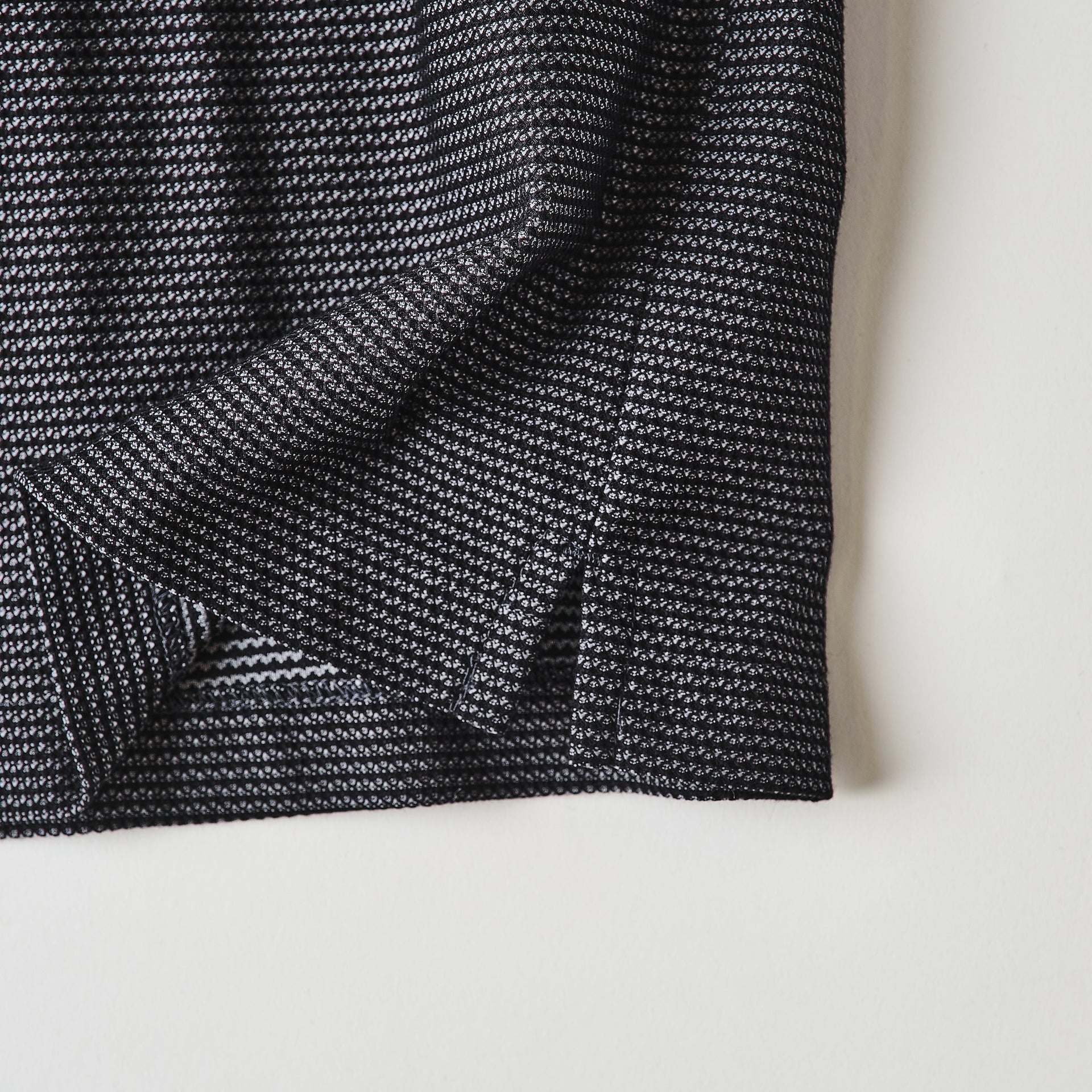 #3619-GBP POST Polo : honeycomb pique grey border