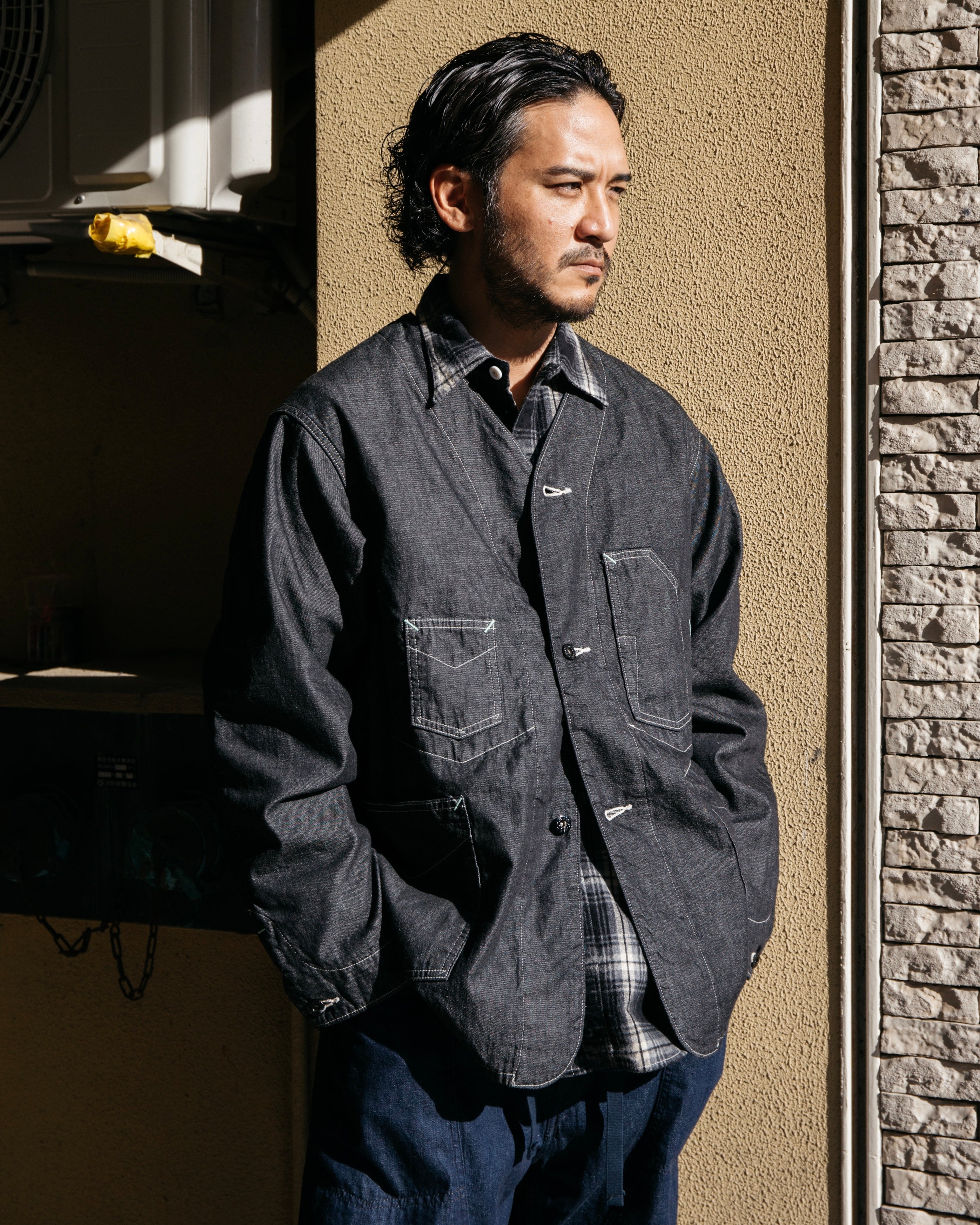 #3111DV-8DB De Luxe Railroader 2 DV : 8 oz. denim w/taffeta lining black