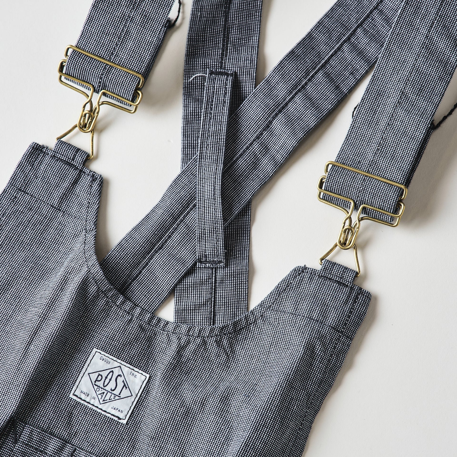 #3801R-VP POST Apron #1R : vintage pincheck indigo