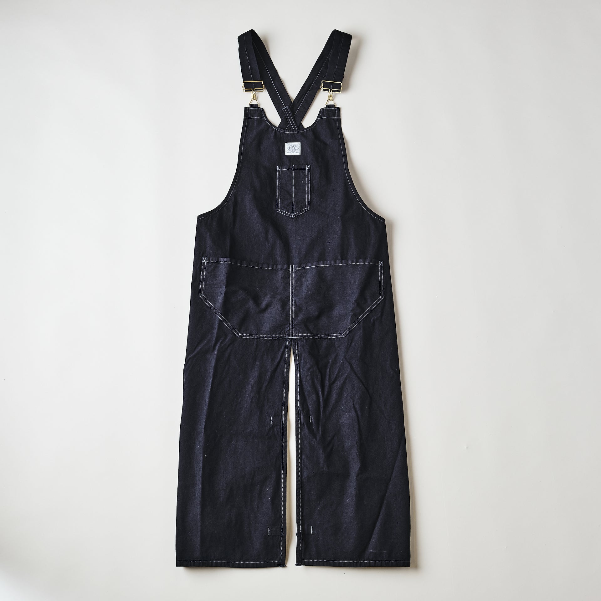 #3801R-VSI POST Apron #1R : vintage sheeting indigo