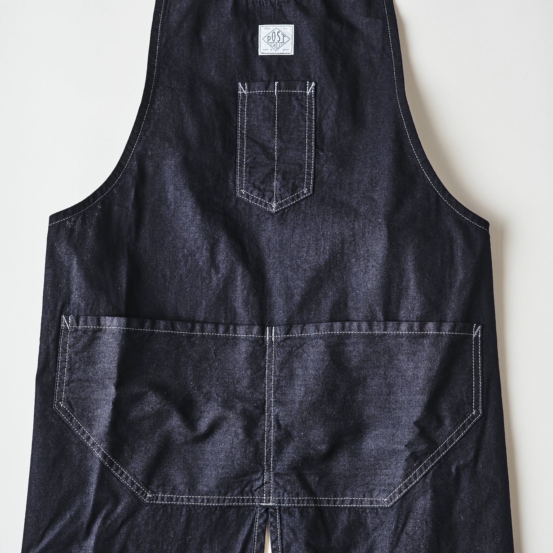 #3801R-VSI POST Apron #1R : vintage sheeting indigo