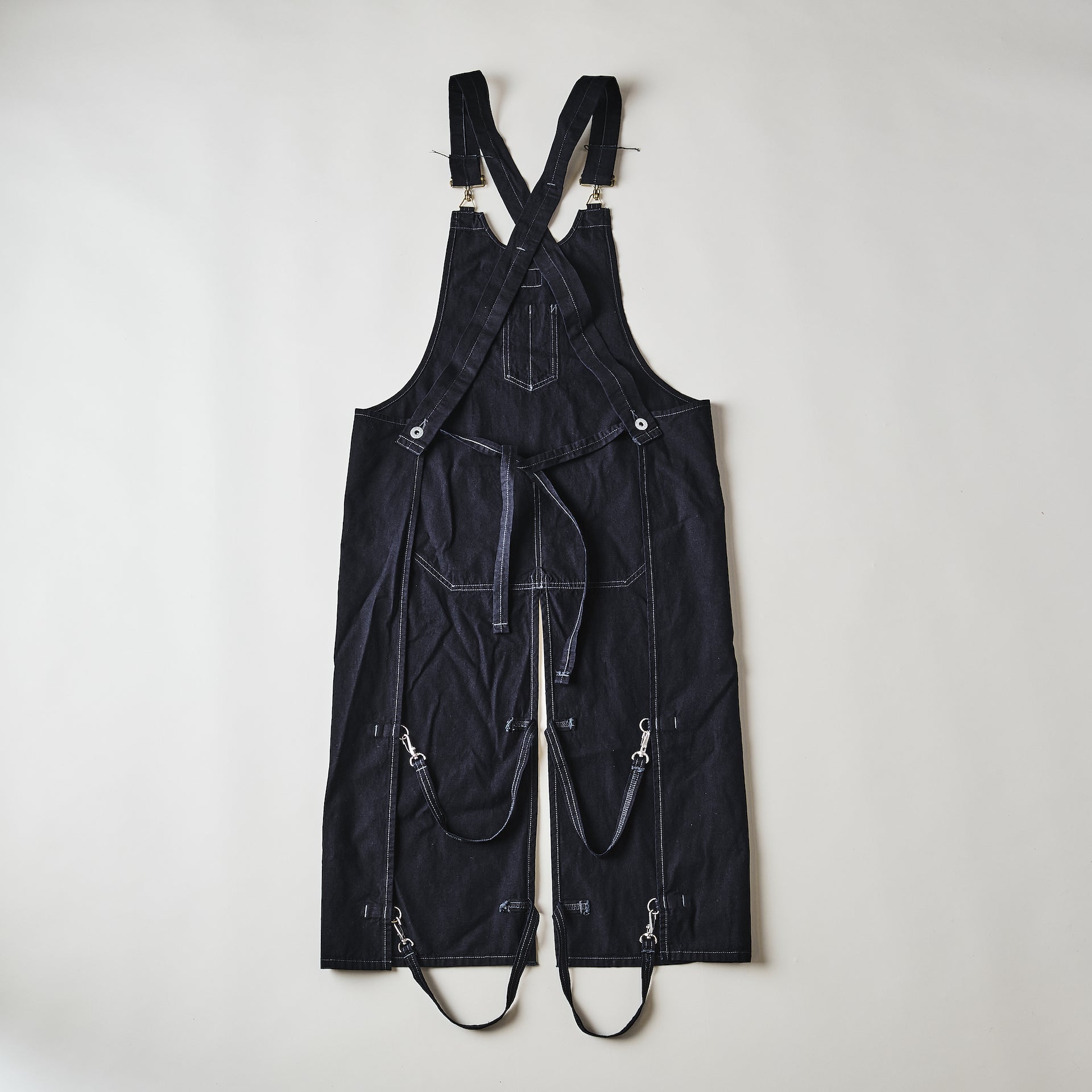 #3801R-VSI POST Apron #1R : vintage sheeting indigo