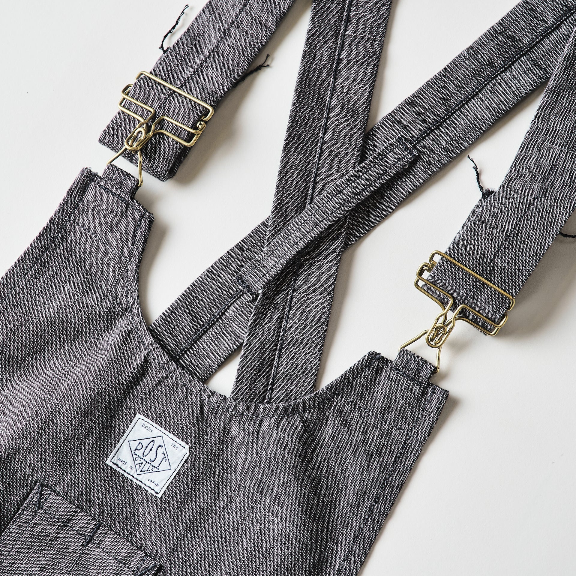 #3802R-SD POST Apron #2R : slub dungaree grey