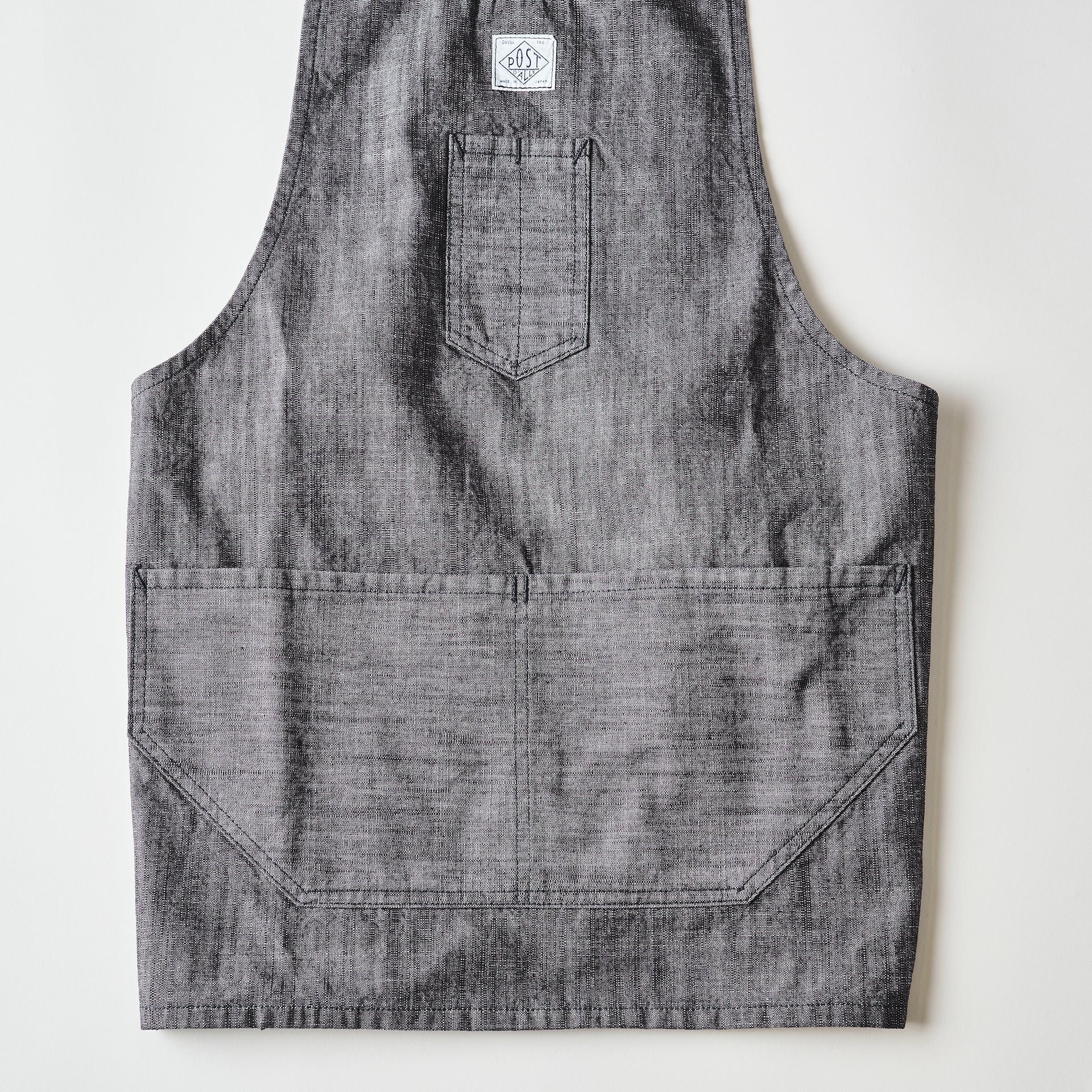 #3802R-SD POST Apron #2R : slub dungaree grey