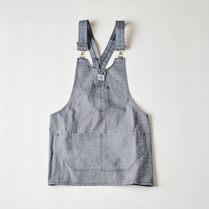 3802R-VP POST Apron #2R : vintage pincheck indigo – POST OʼALLS