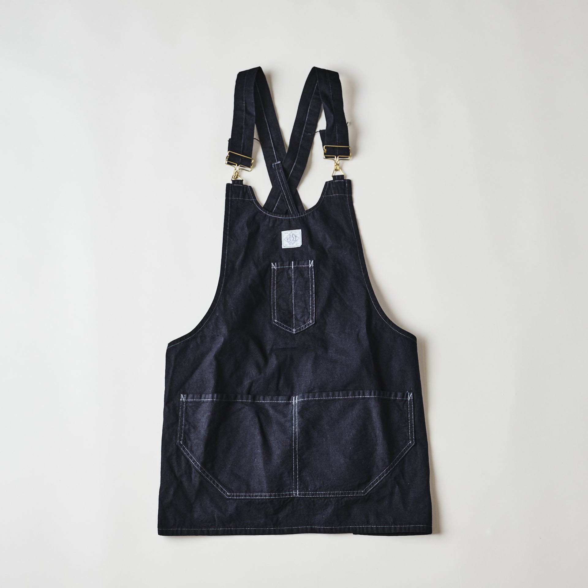 #3802R-VSI POST Apron #2R : vintage sheeting indigo