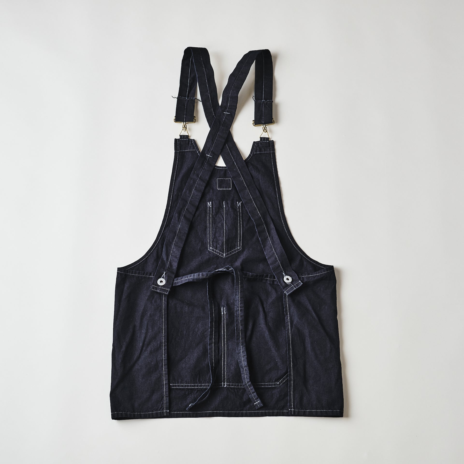 #3802R-VSI POST Apron #2R : vintage sheeting indigo