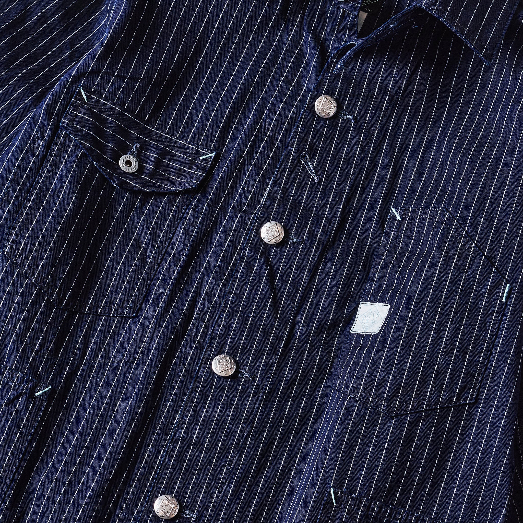 #1102-GS Engineer's Jacket : gangster stripe indigo