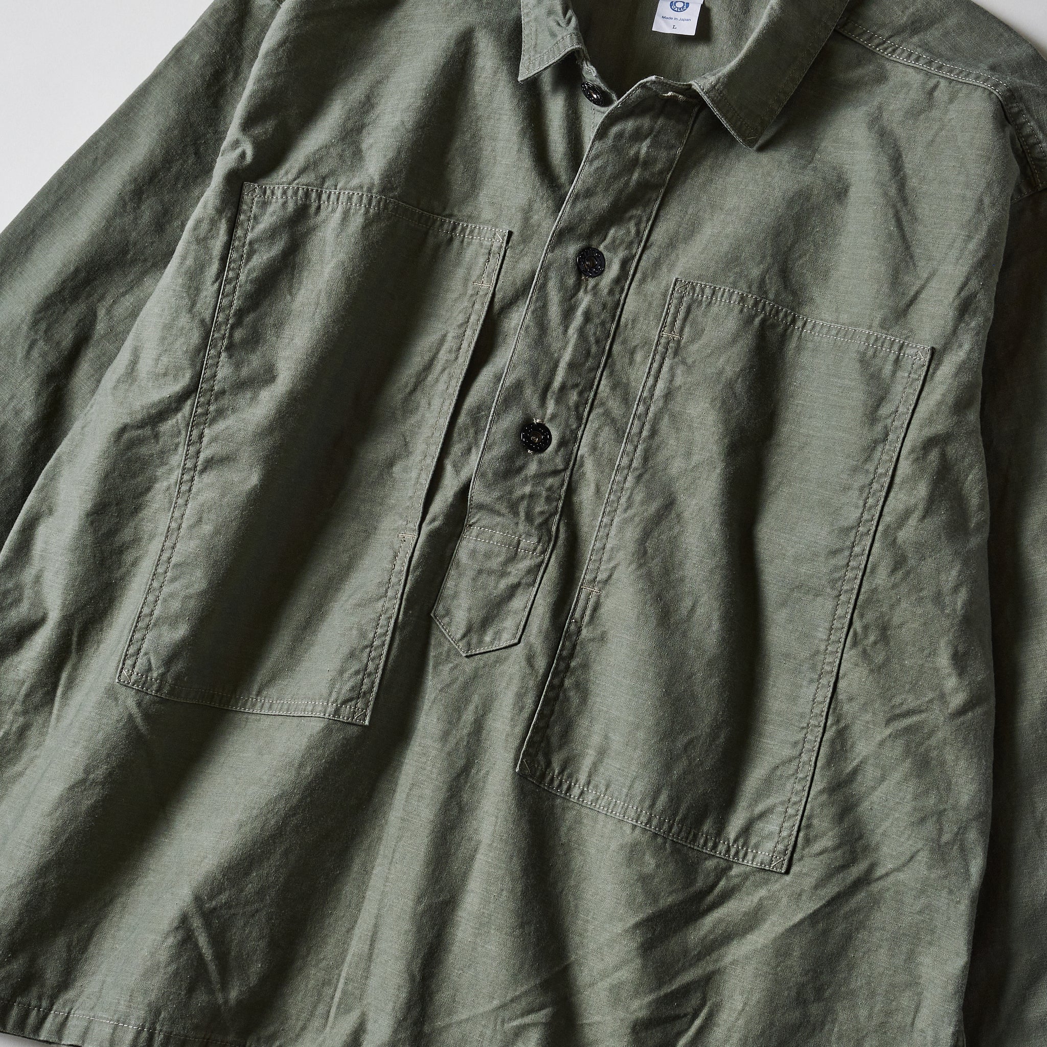 #1204-VMO Army Shirt : vintage sateen olive (23FW)