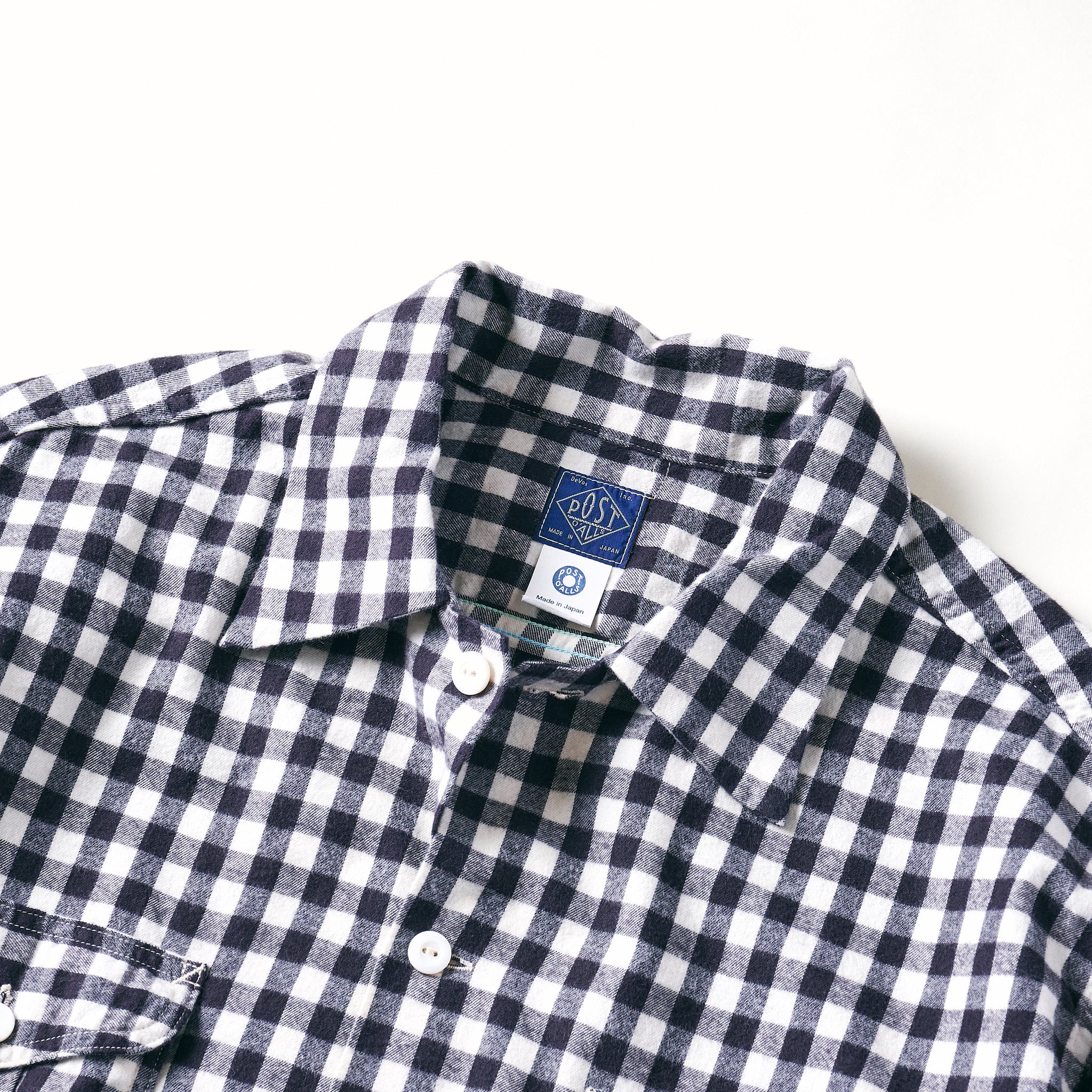 #1208-FBB New Shirt : flannel block check black