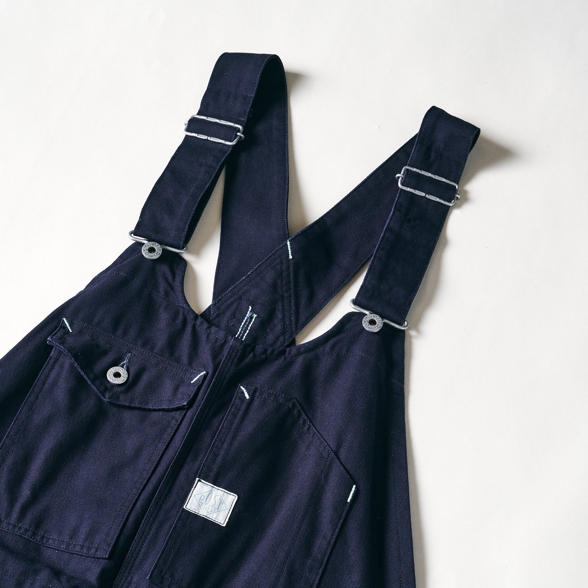 #1402-COD No.2 Overalls : cotton canvas dark navy