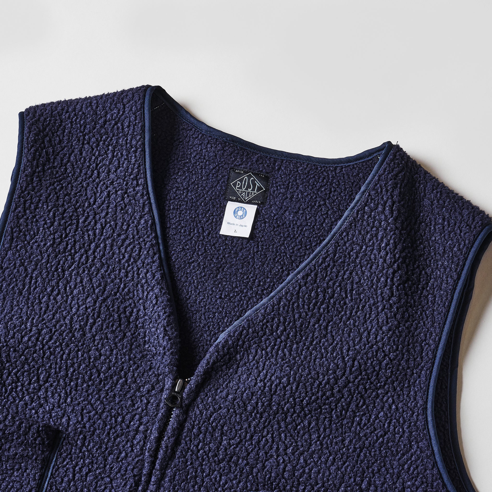 #1502-PSN Fleece Vest : Polar Tech Sherpa navy